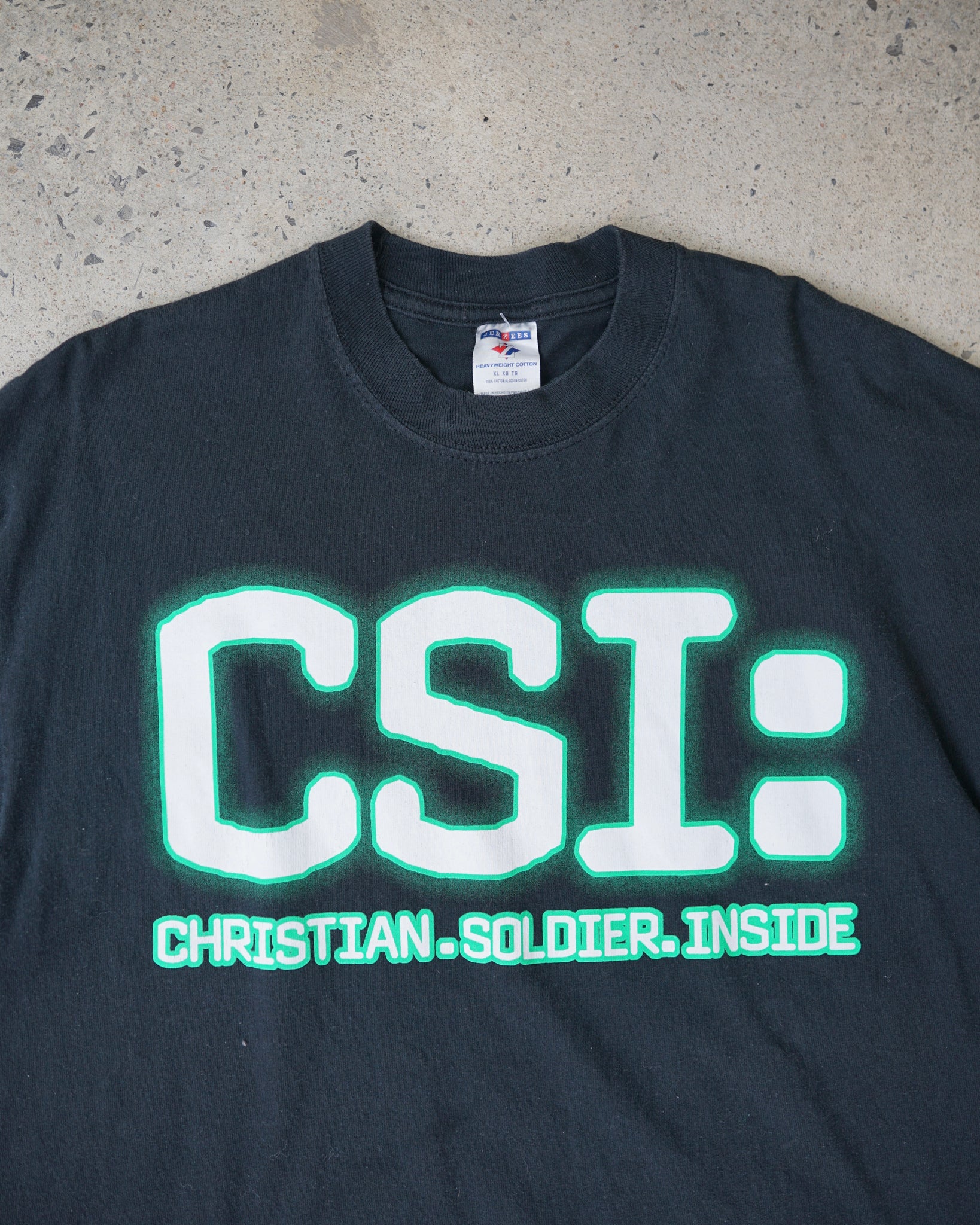 christian soldier inside t-shirt