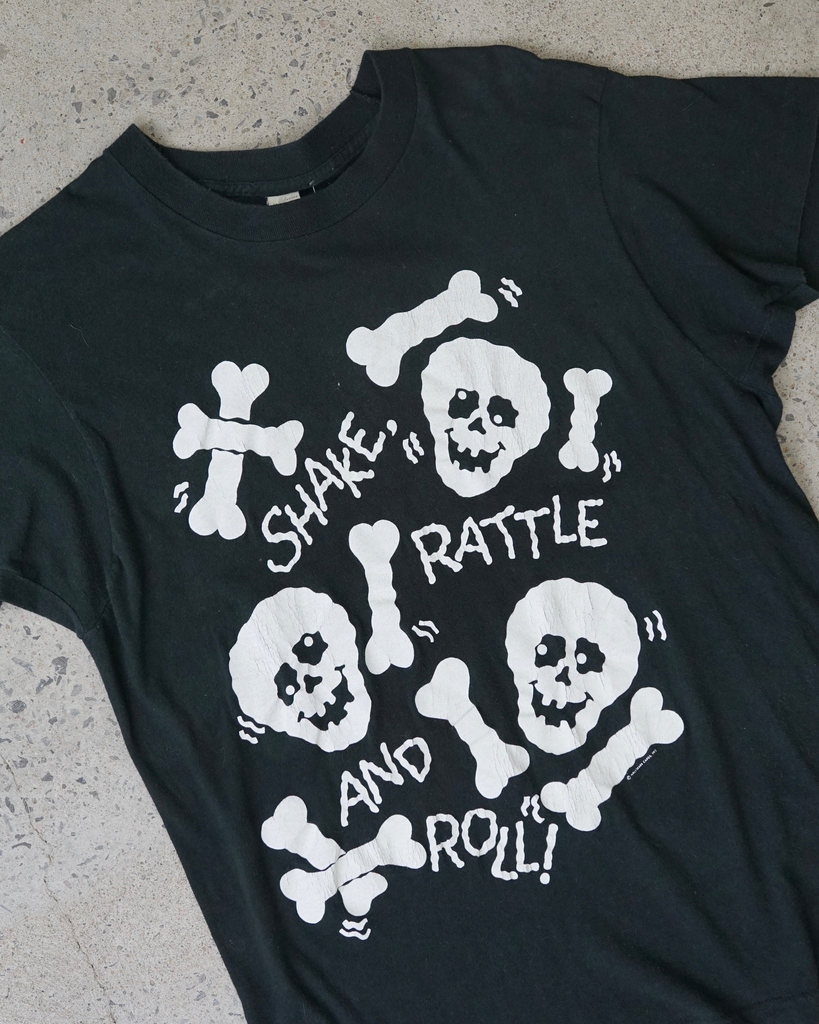 shake rattle and roll glow in the dark 80s t-shirt