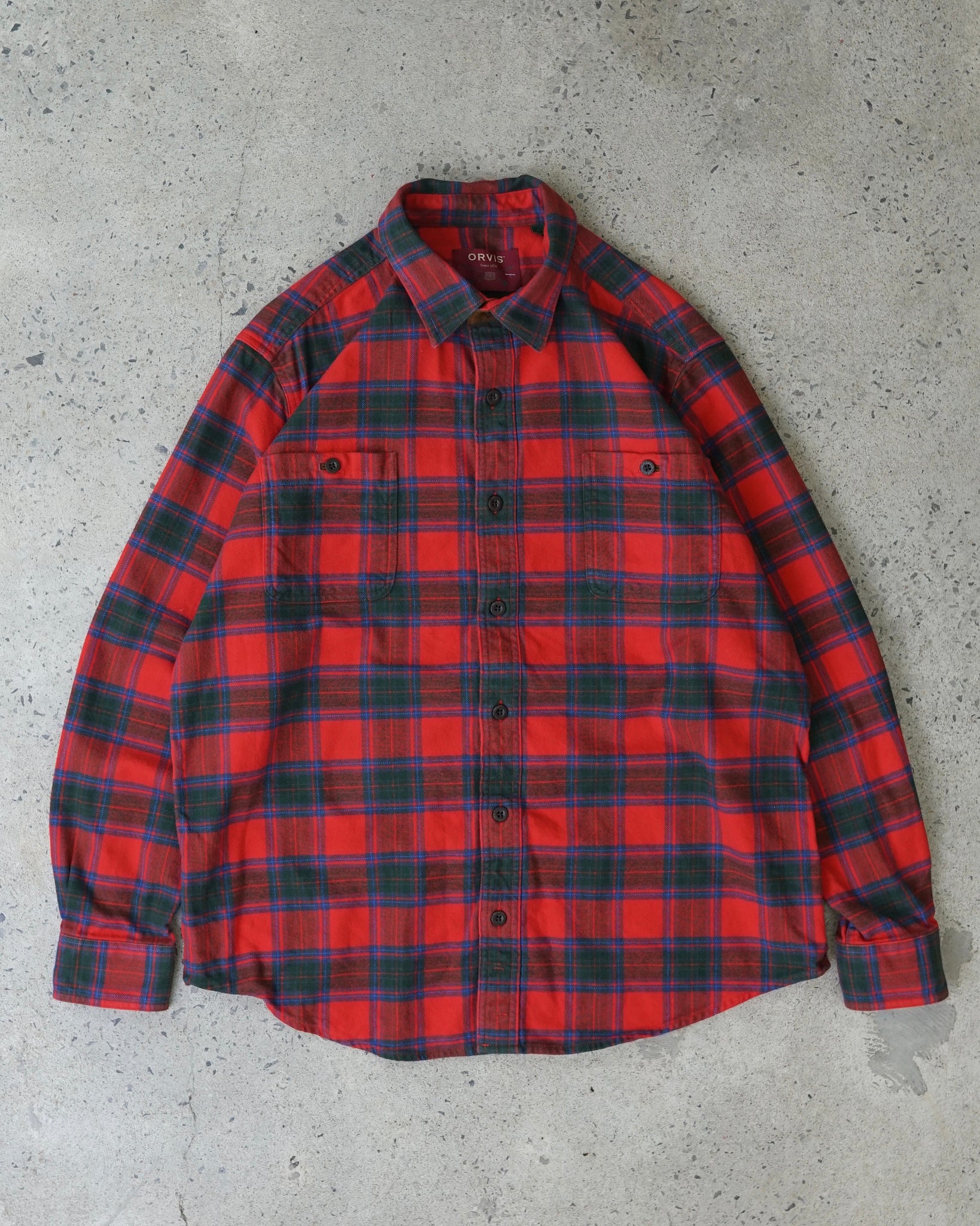 orvis plaid button-up flannel