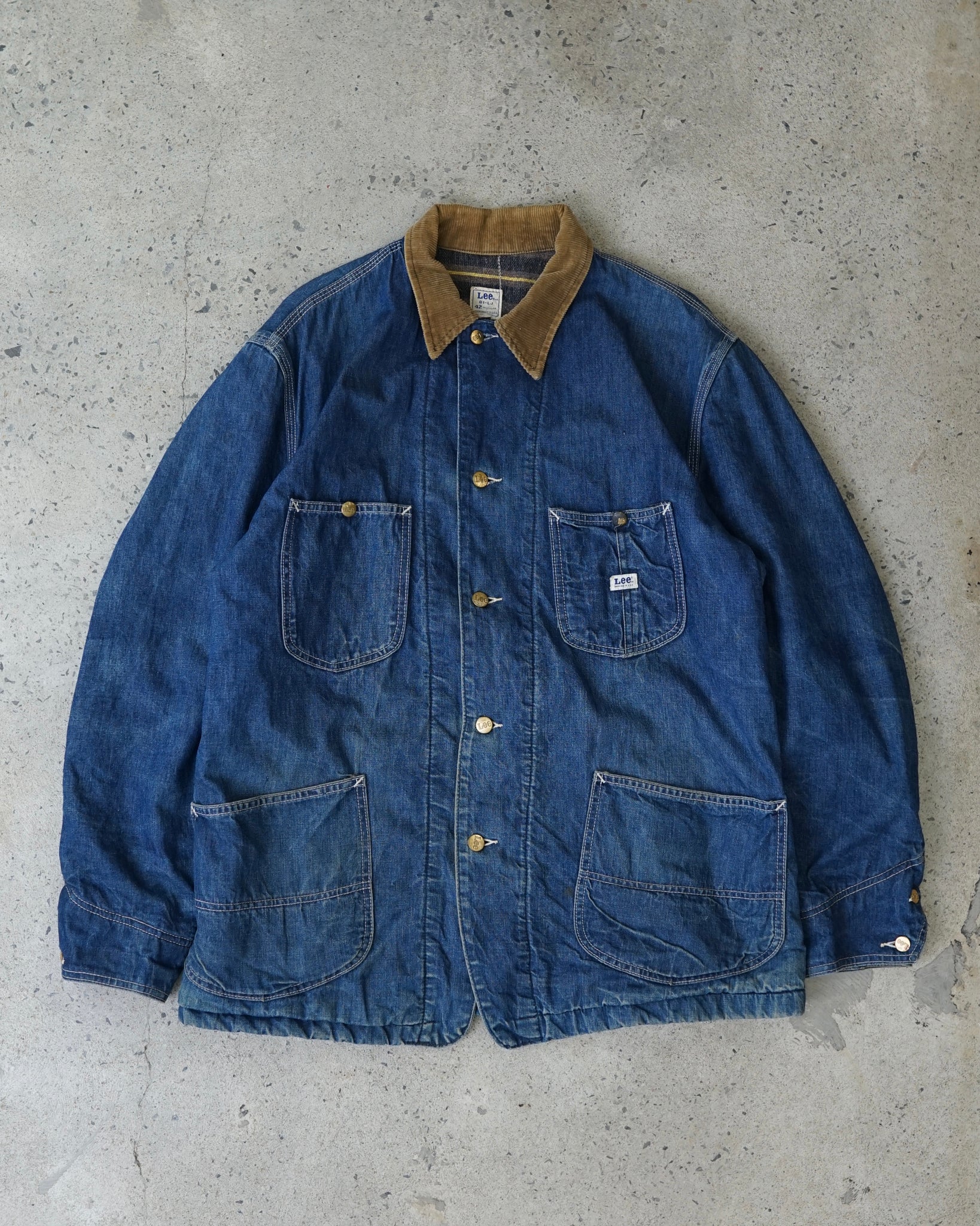 lee workwear lined denim jacket