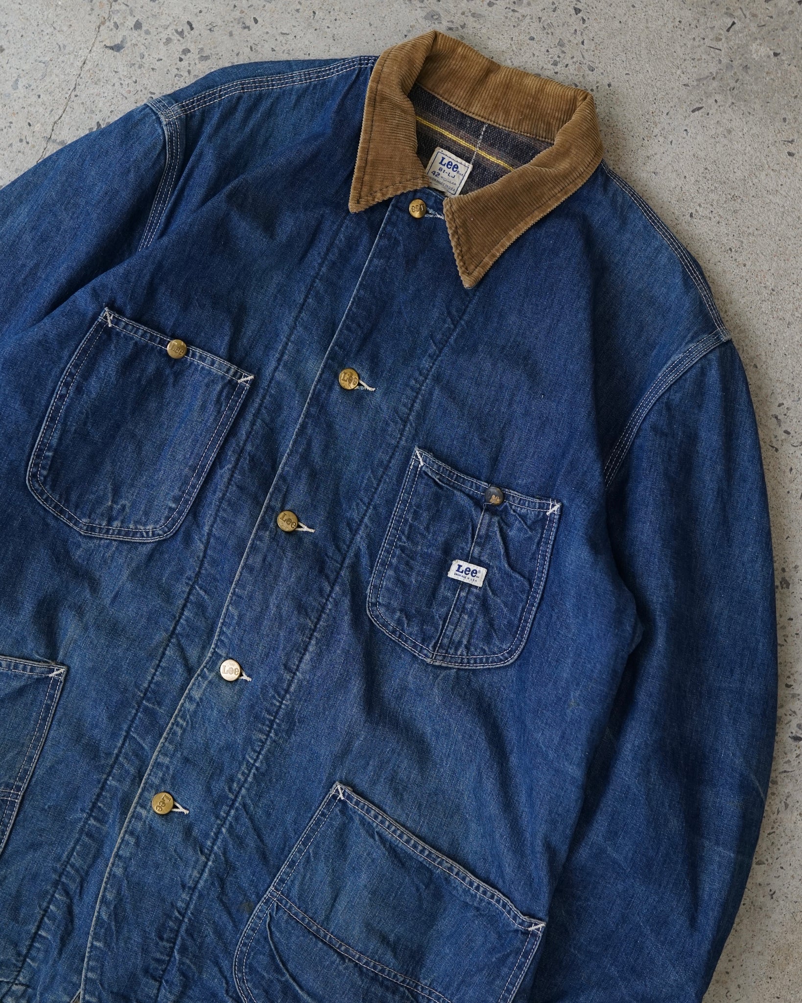 lee workwear lined denim jacket