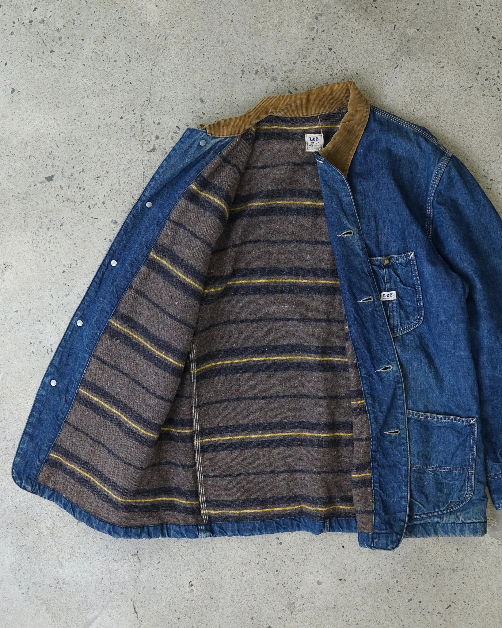 lee workwear lined denim jacket