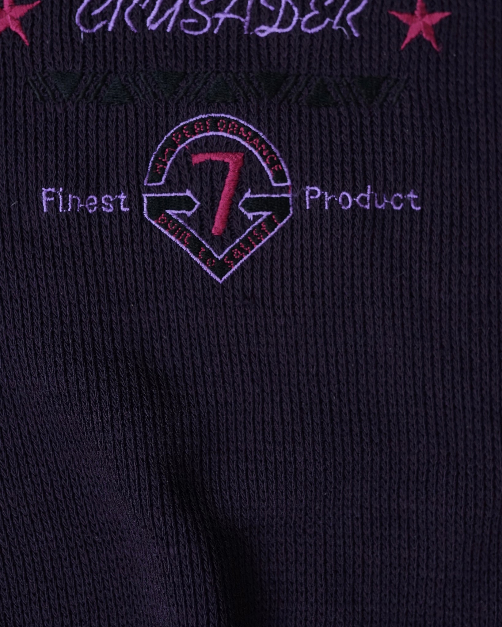 astra crusader purple knit sweater