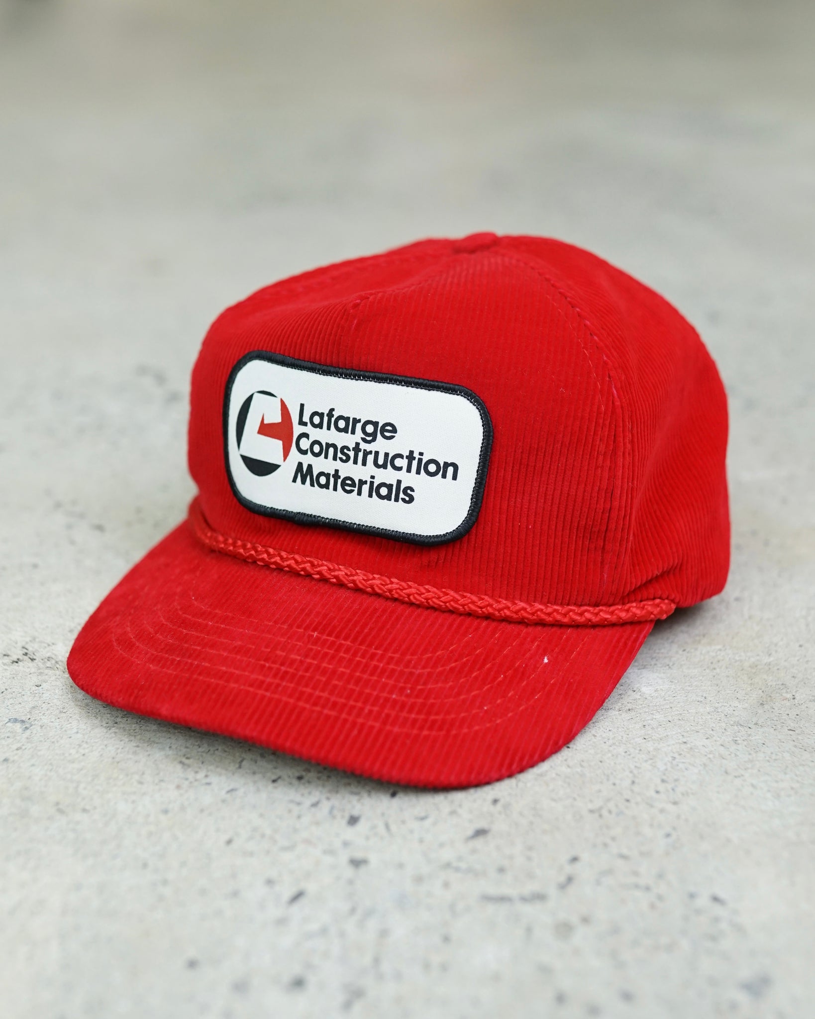 lafarge construction corduroy snapback hat