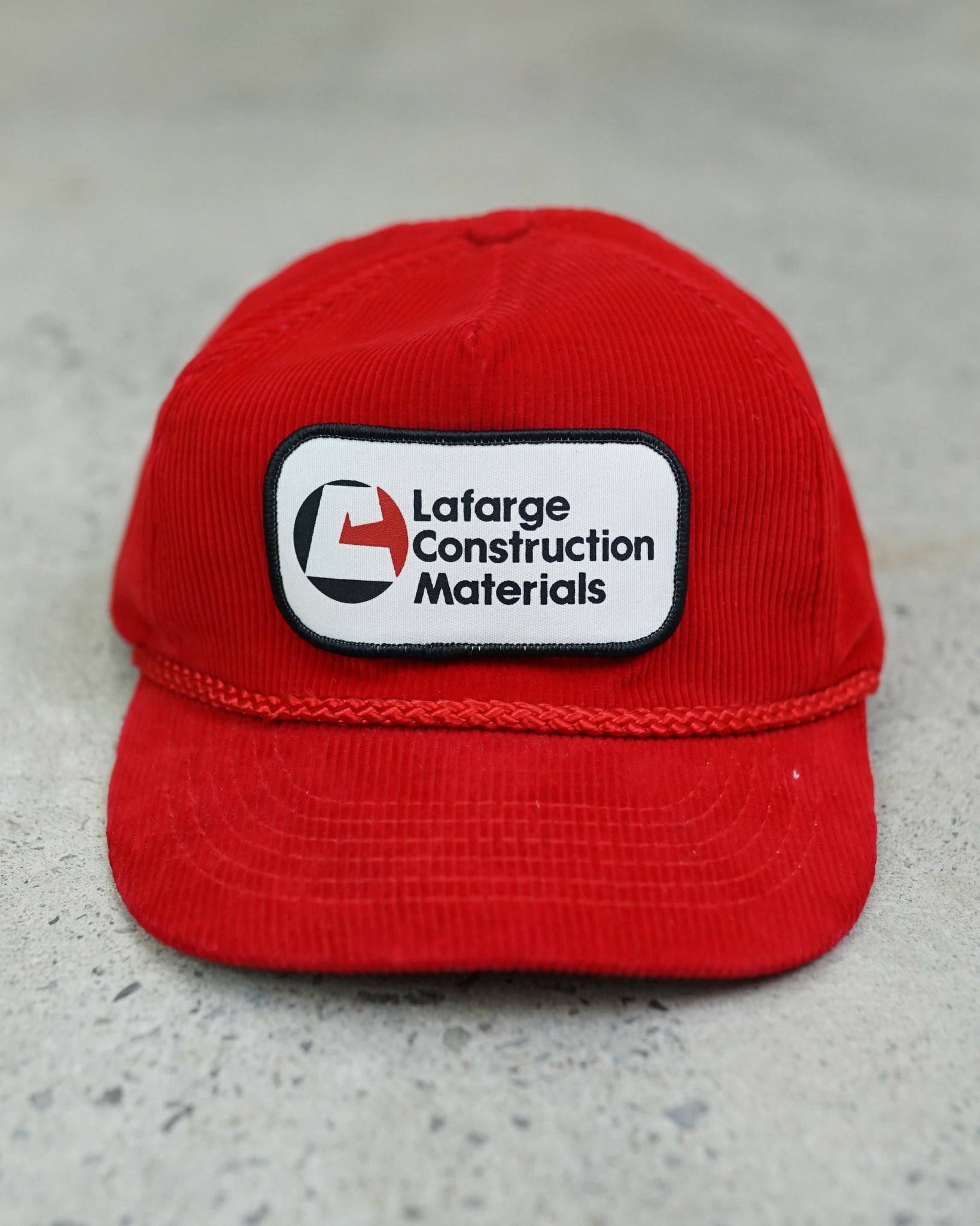 lafarge construction corduroy snapback hat