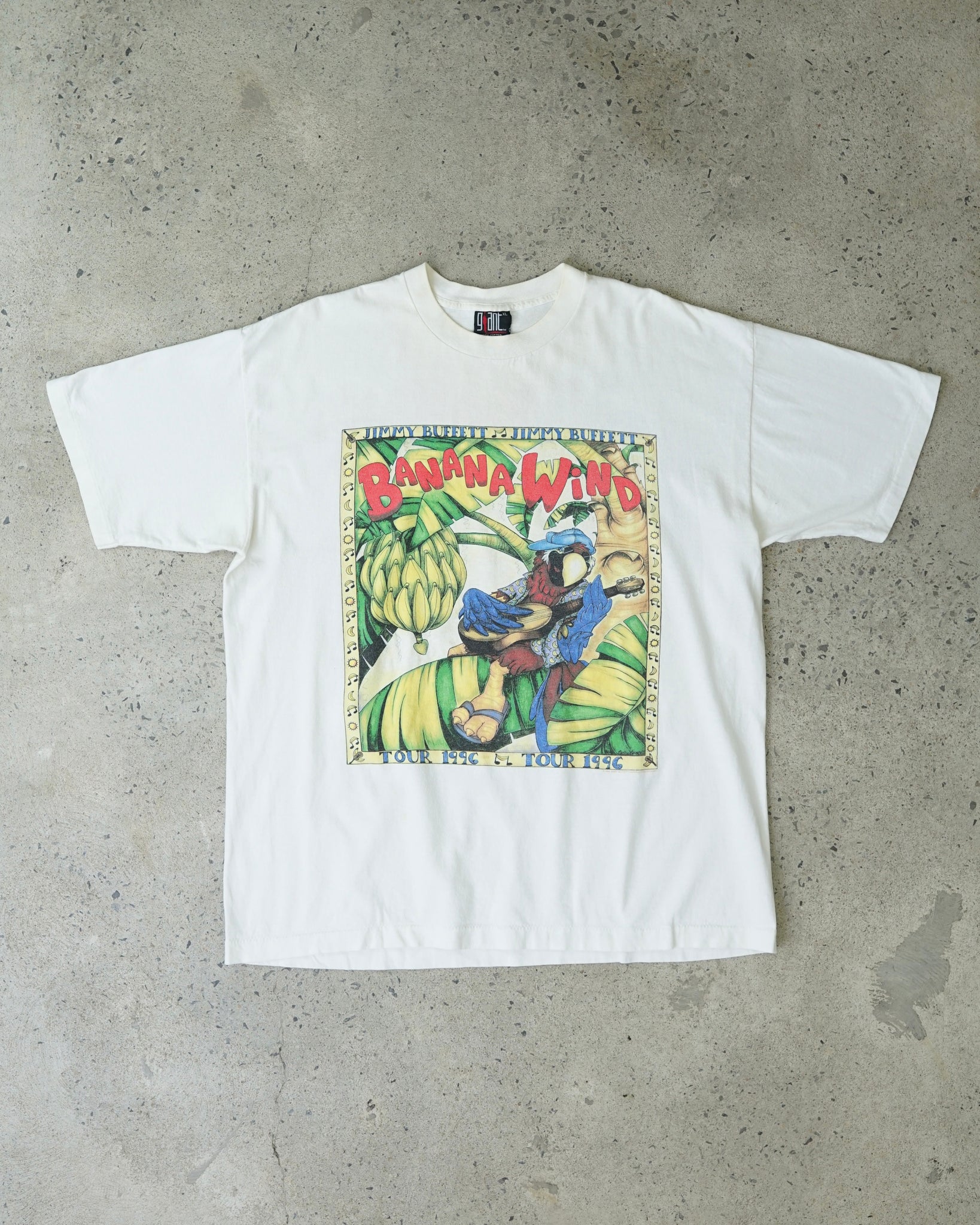 jimmy buffett banana wind tour 1996 t-shirt