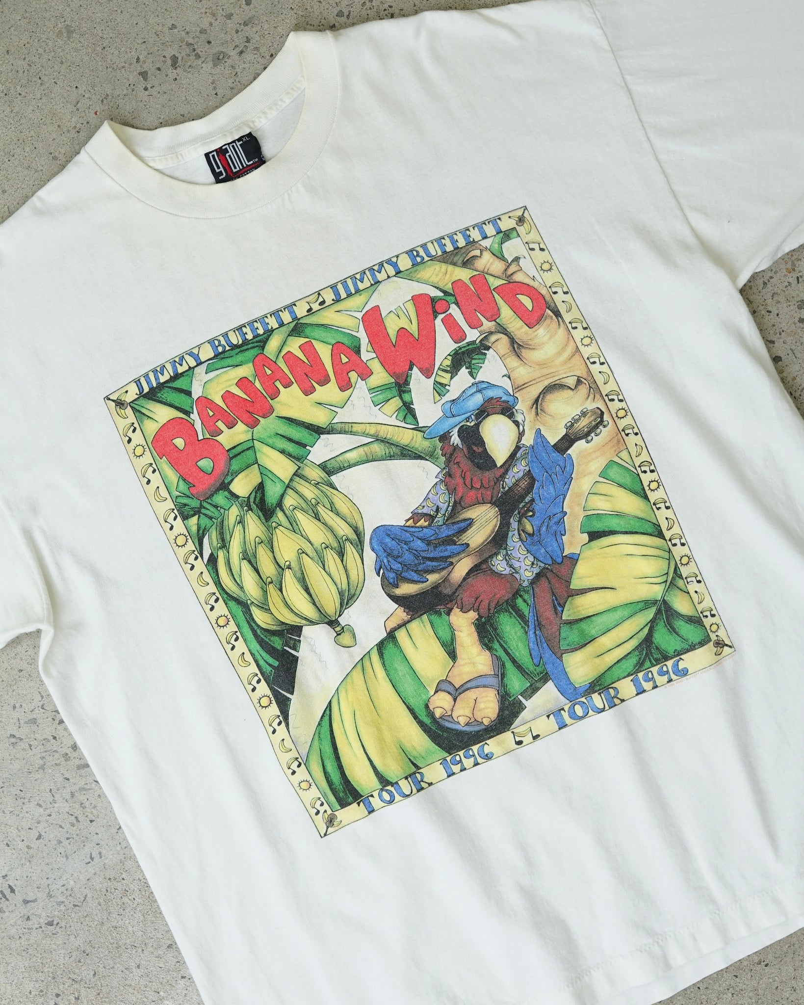 jimmy buffett banana wind tour 1996 t-shirt