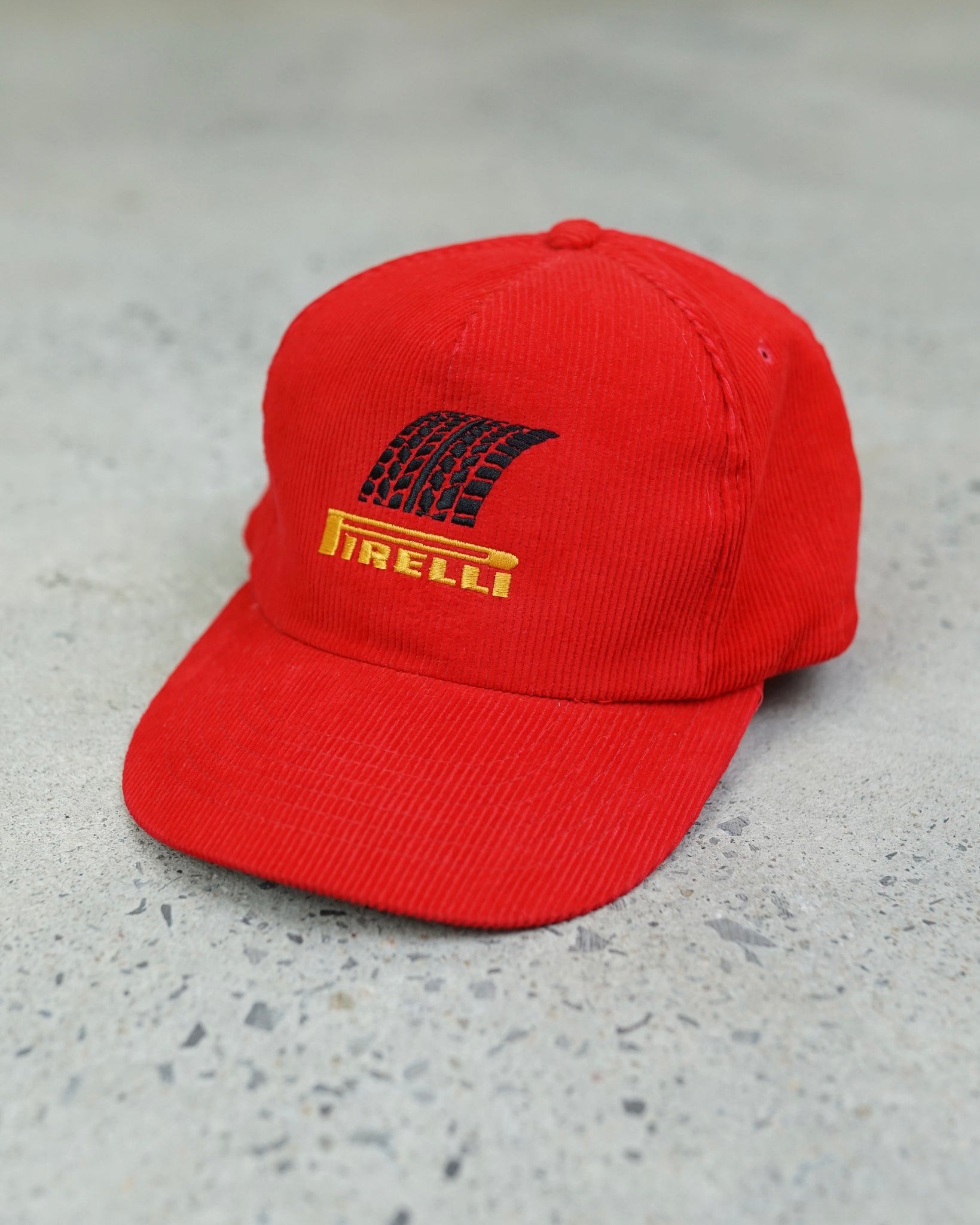pirelli corduroy snapback hat