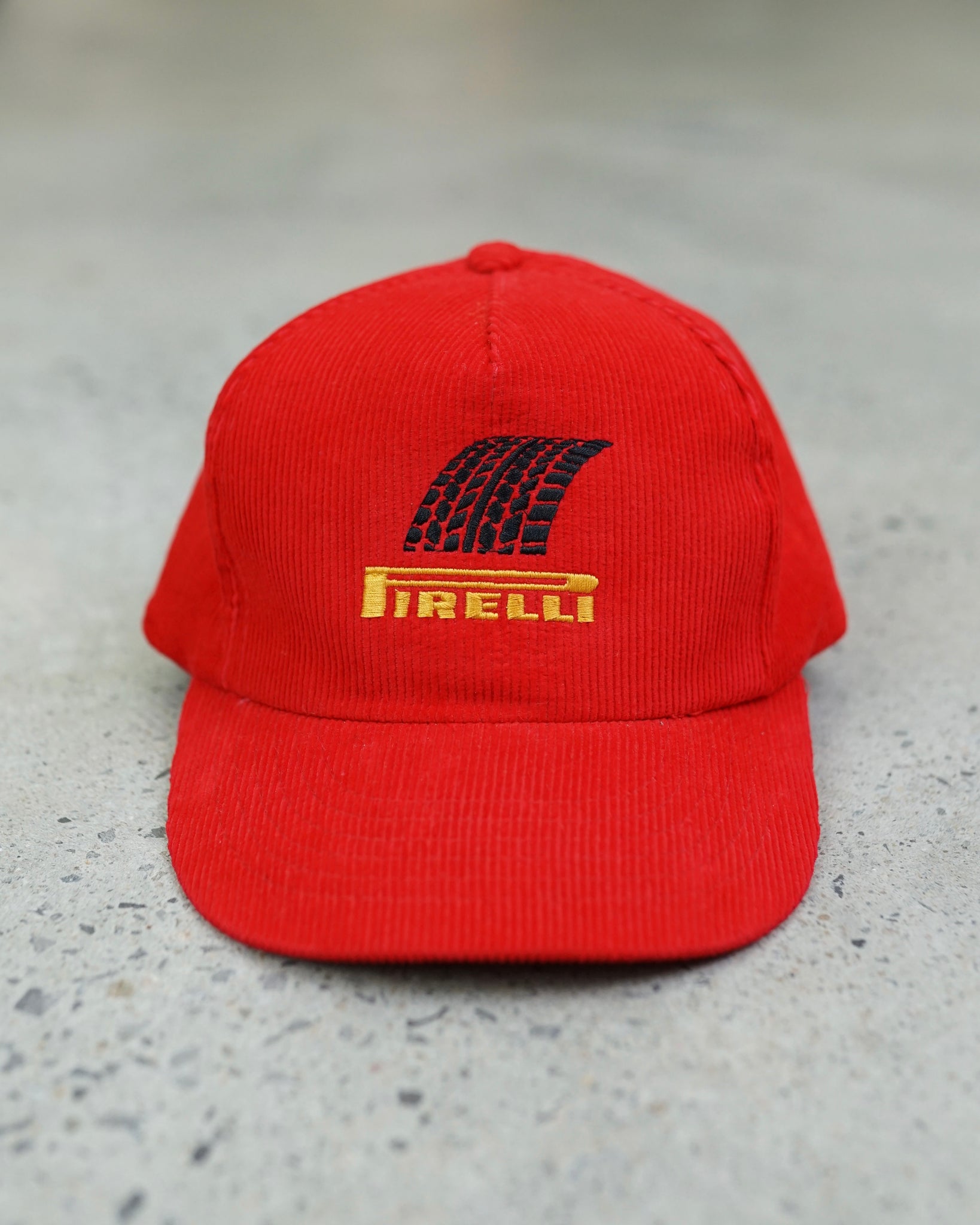 pirelli corduroy snapback hat