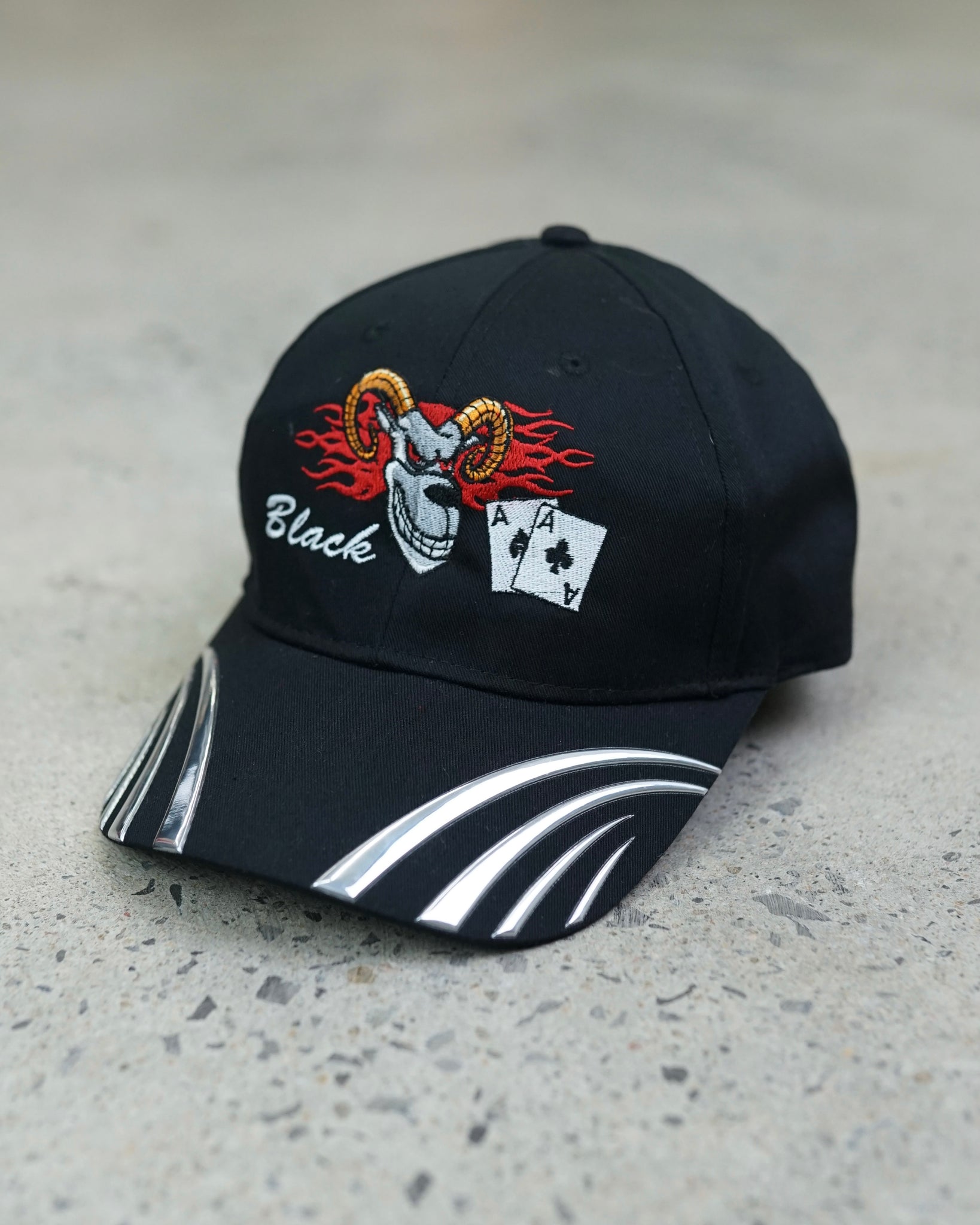 black goat casino velcro hat