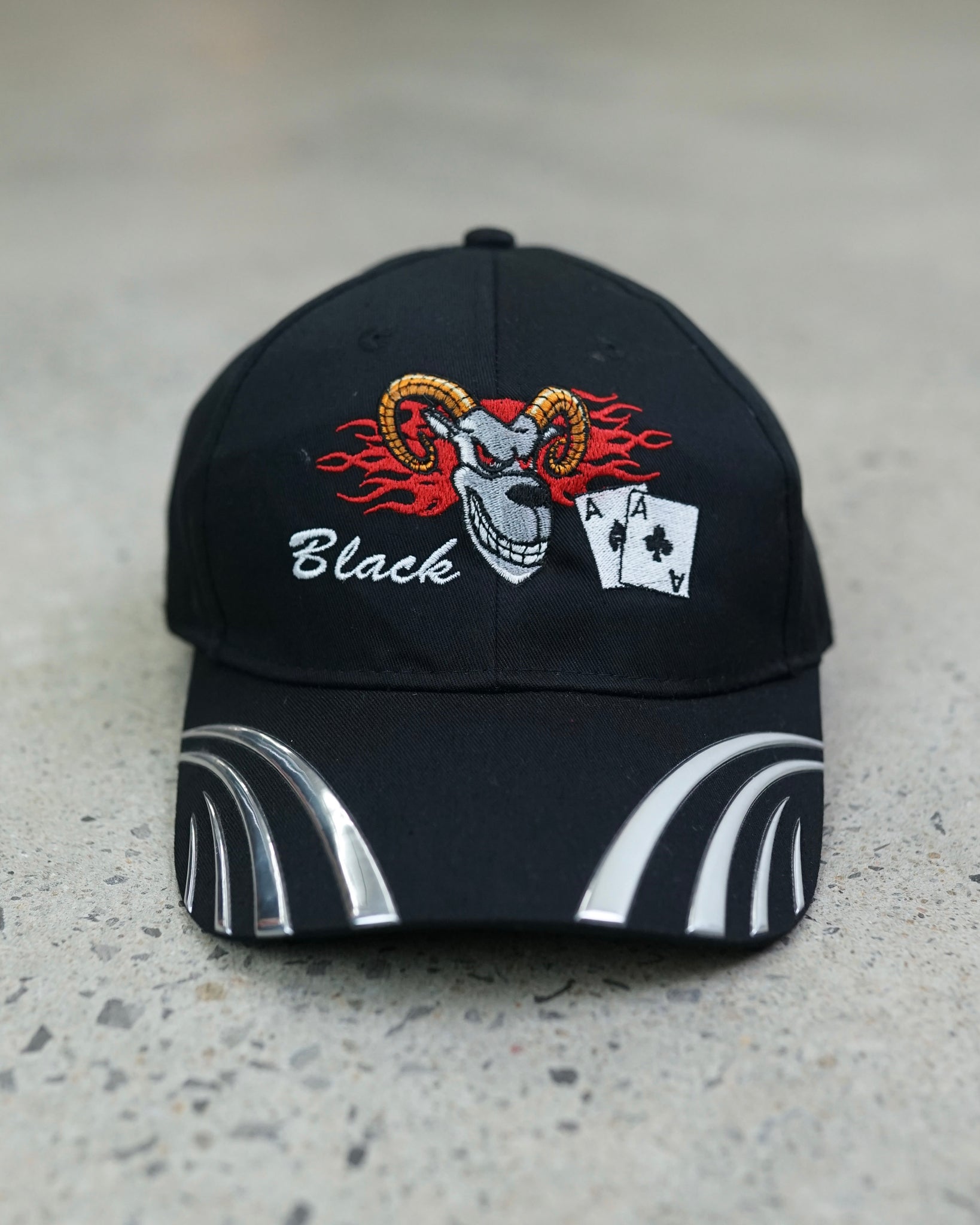 black goat casino velcro hat