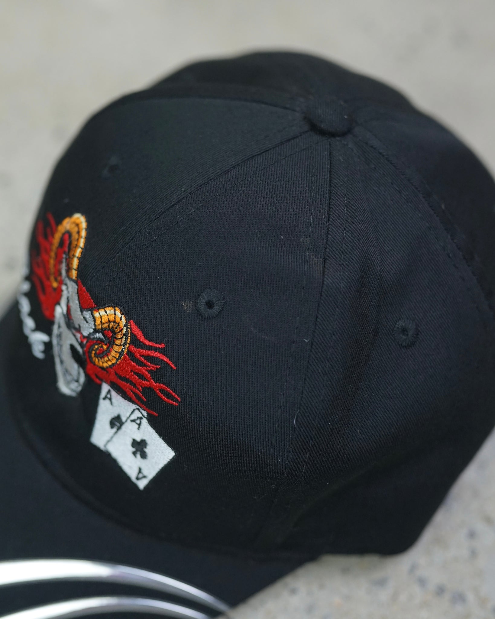black goat casino velcro hat