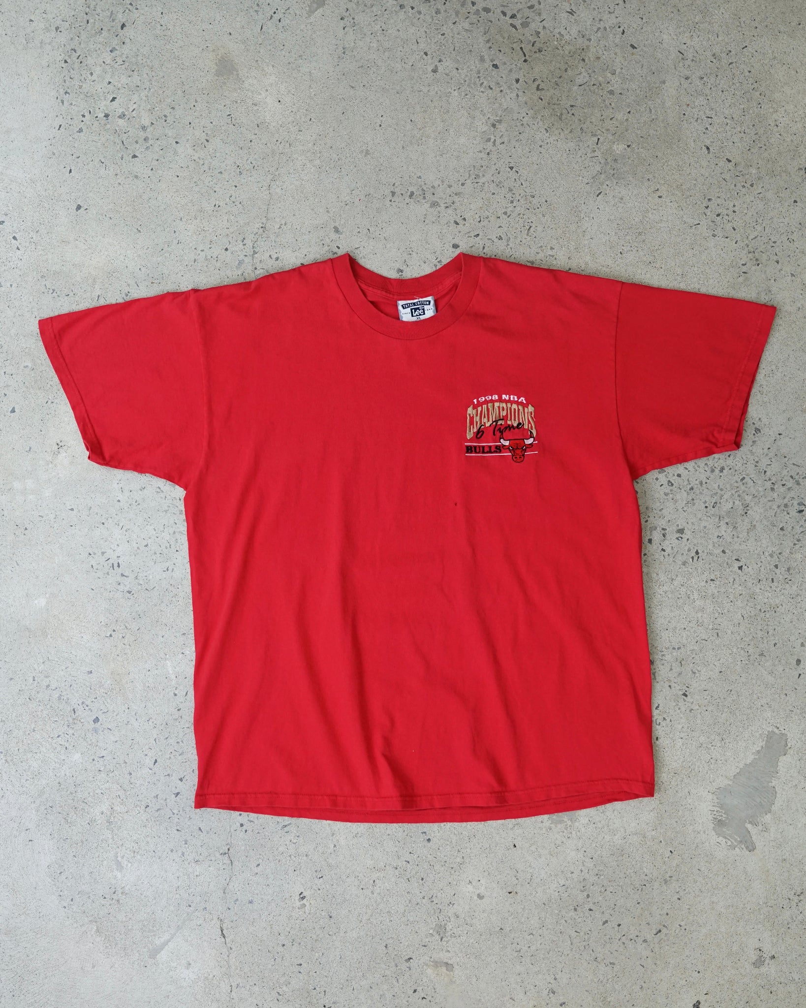 chicago bulls nba 1998 champions lee t-shirt