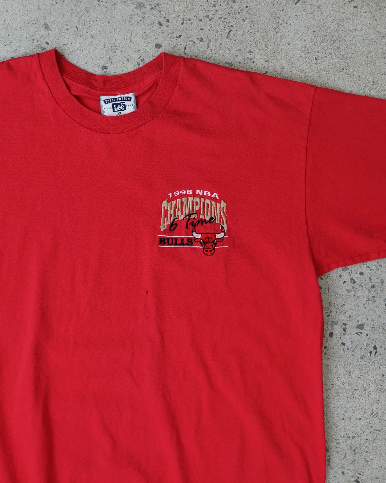 chicago bulls nba 1998 champions lee t-shirt