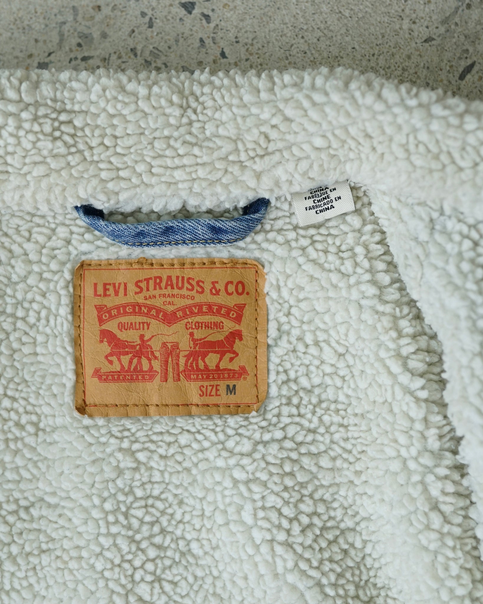 levi's sherpa trucker denim jacket