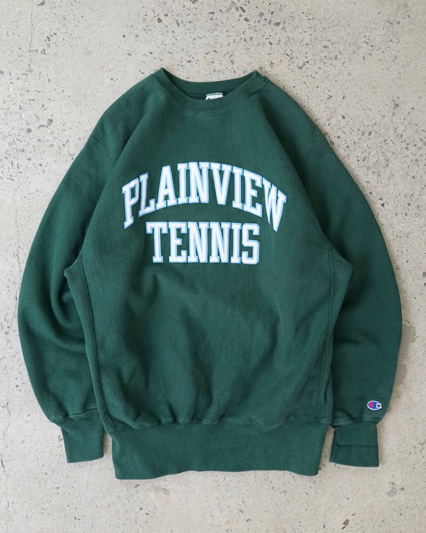 champion reverse weave plainview tennis crewneck - slim large