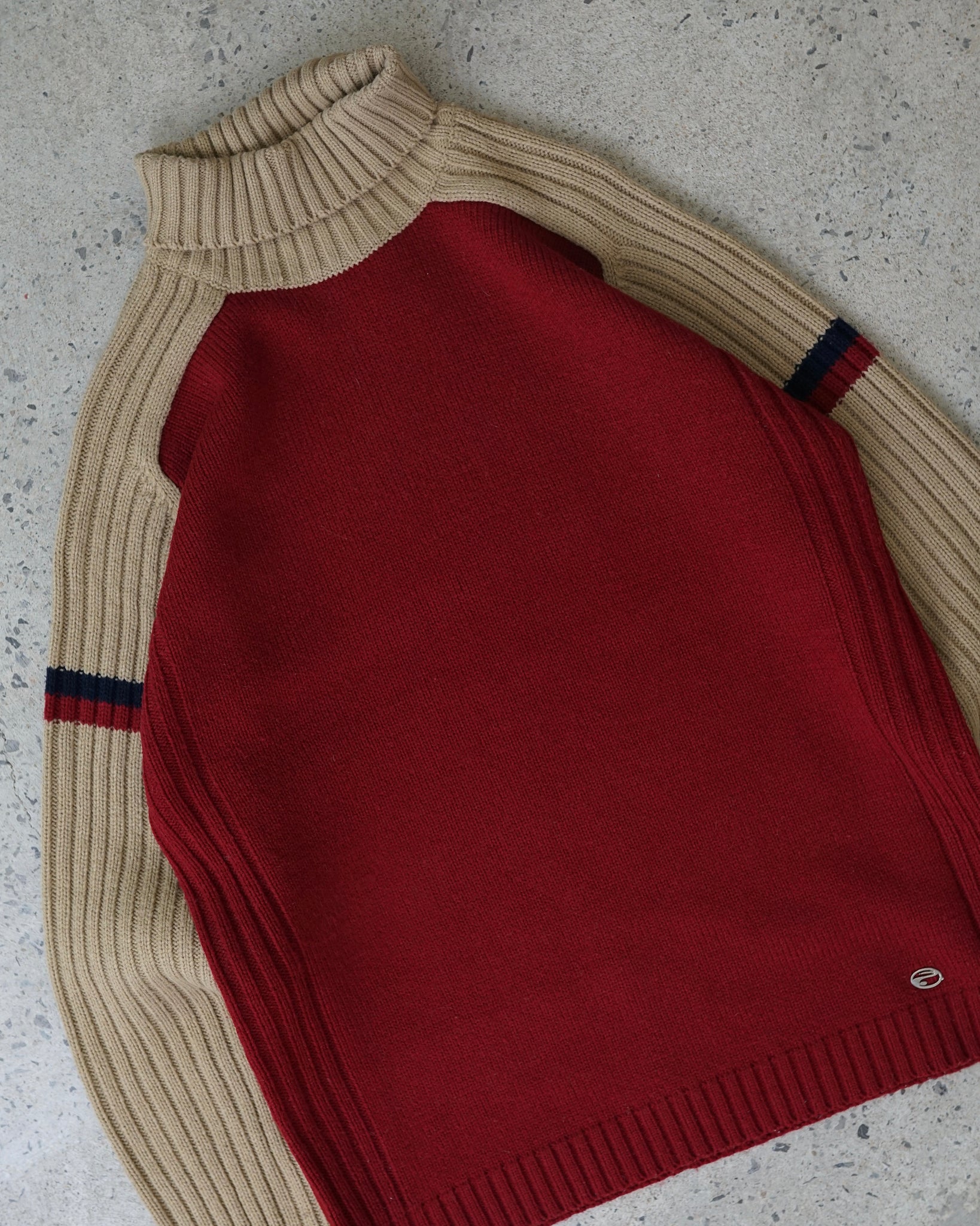 point zero turtleneck knit sweater