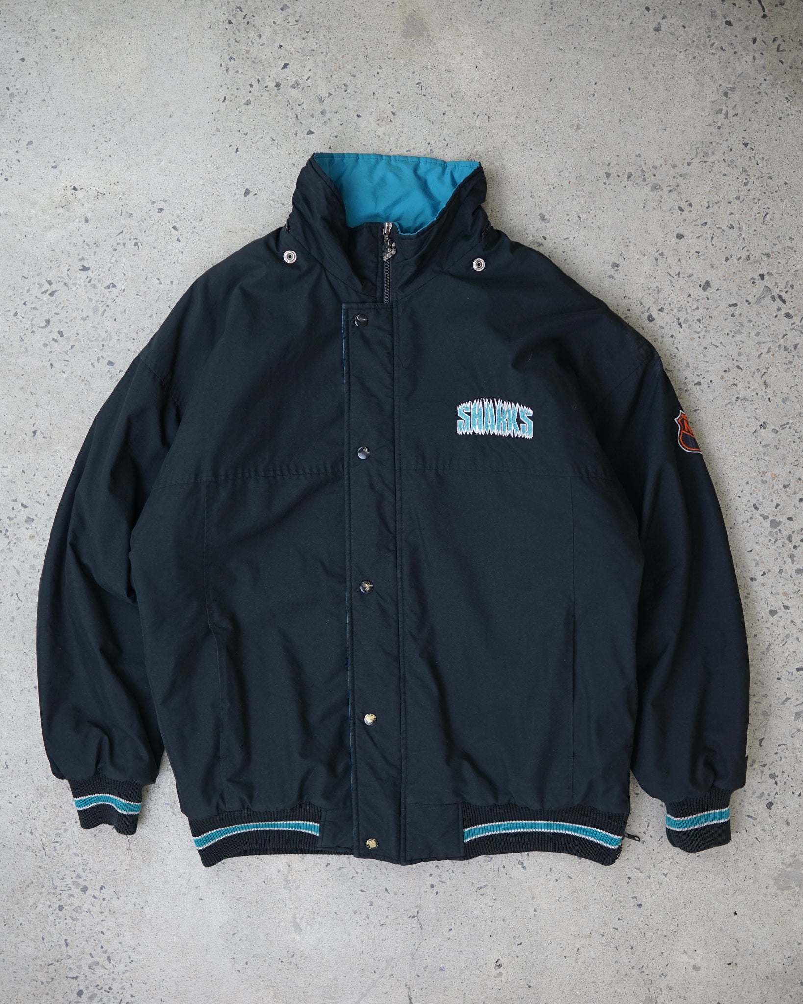 san jose sharks starter jacket - medium