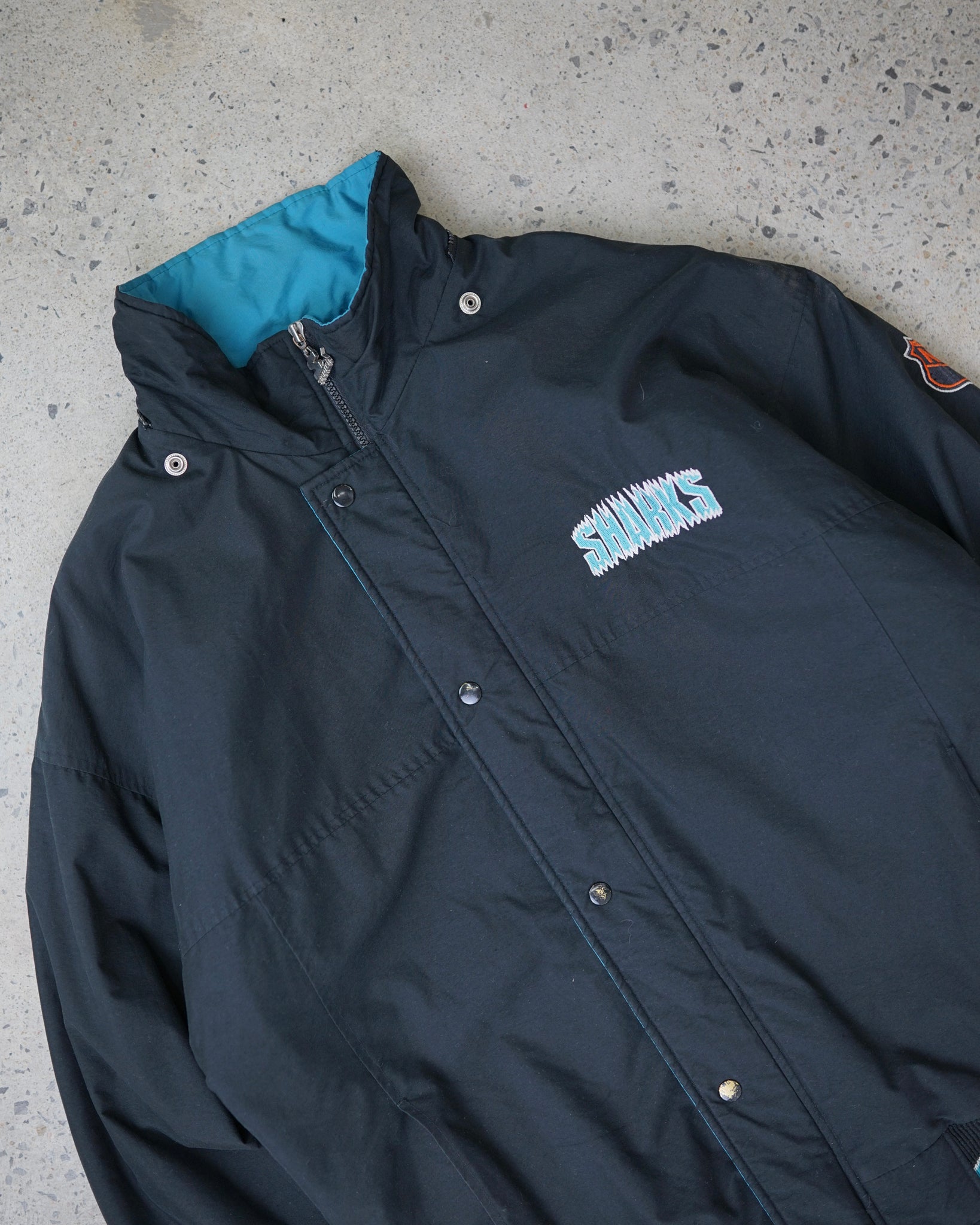 san jose sharks starter jacket - medium