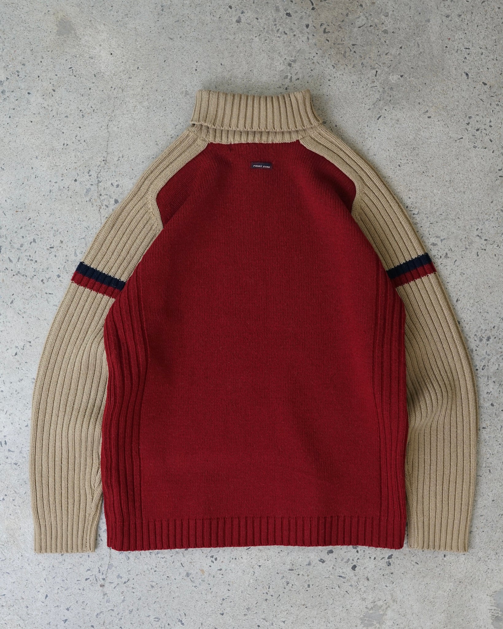 point zero turtleneck knit sweater