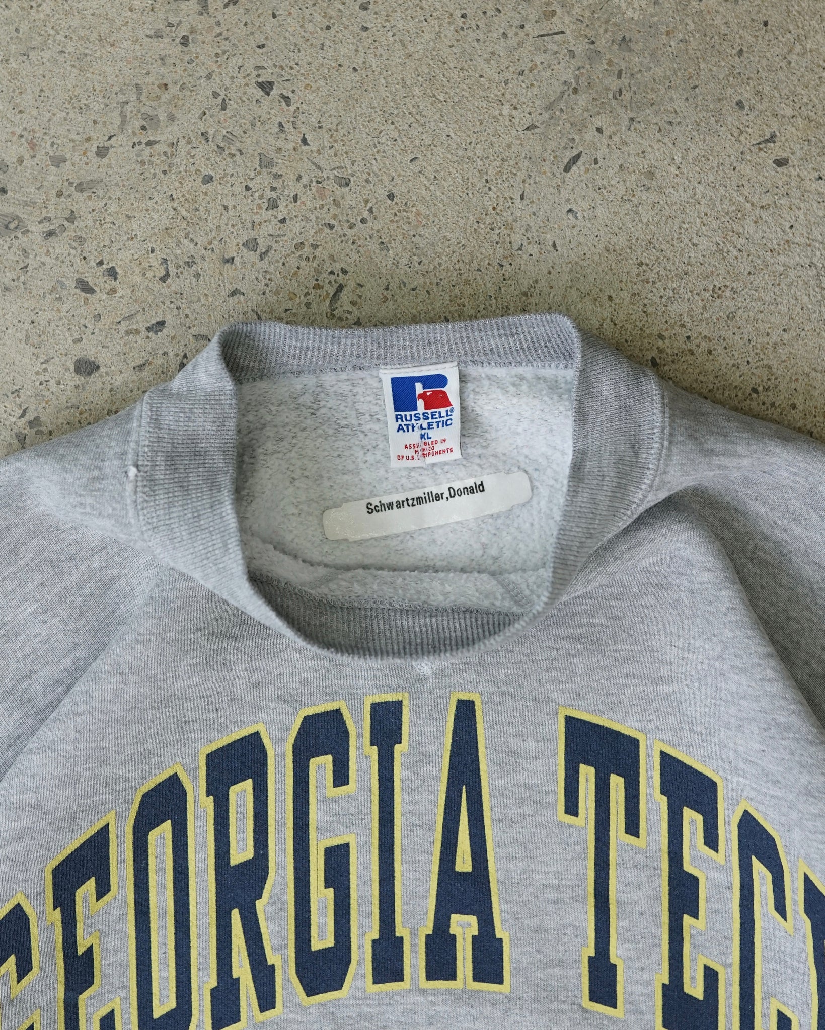 russell athletic georgia tech crewneck