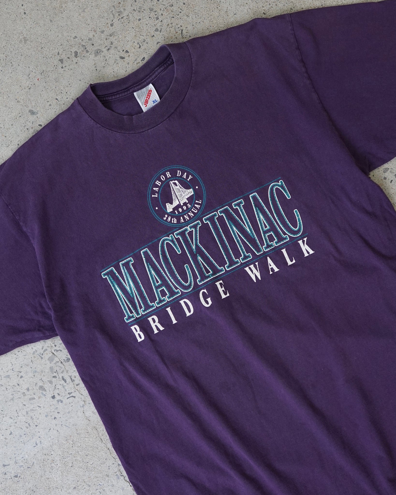 mackinac bridge walk 1995 t-shirt