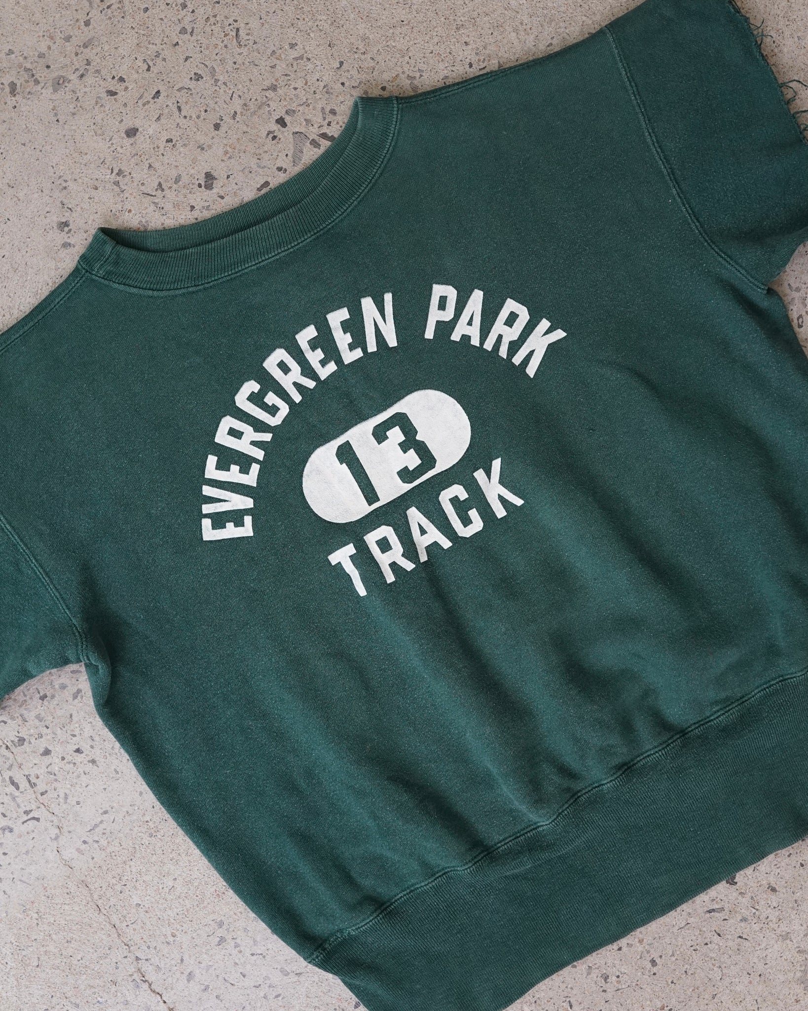 evergreen park cut-off sleeves crewneck