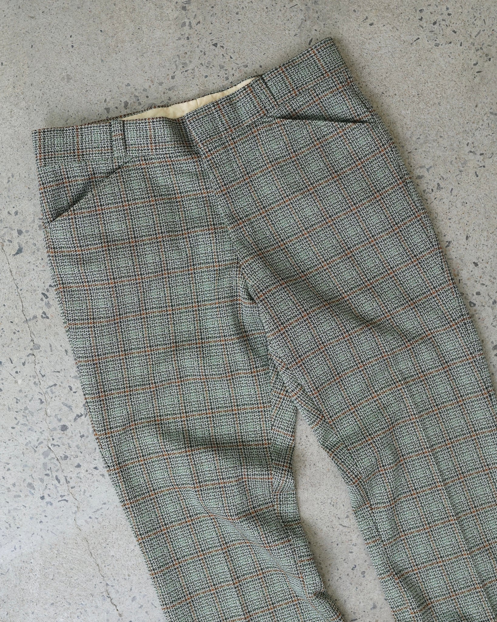 vintage plaid trousers