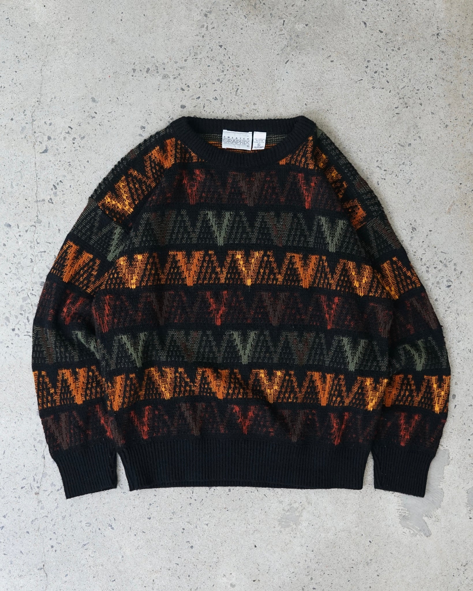 graphix knit sweater