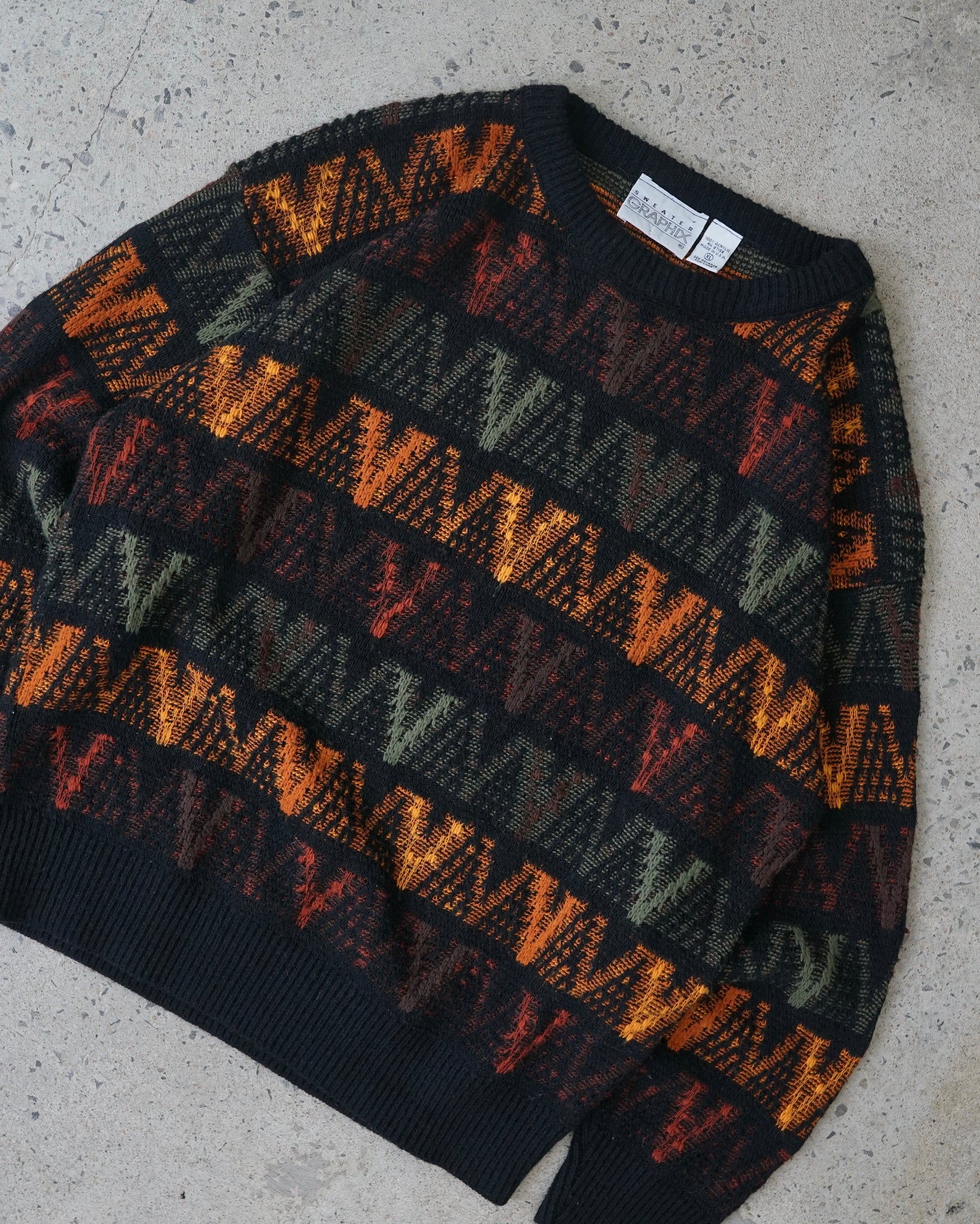 graphix knit sweater