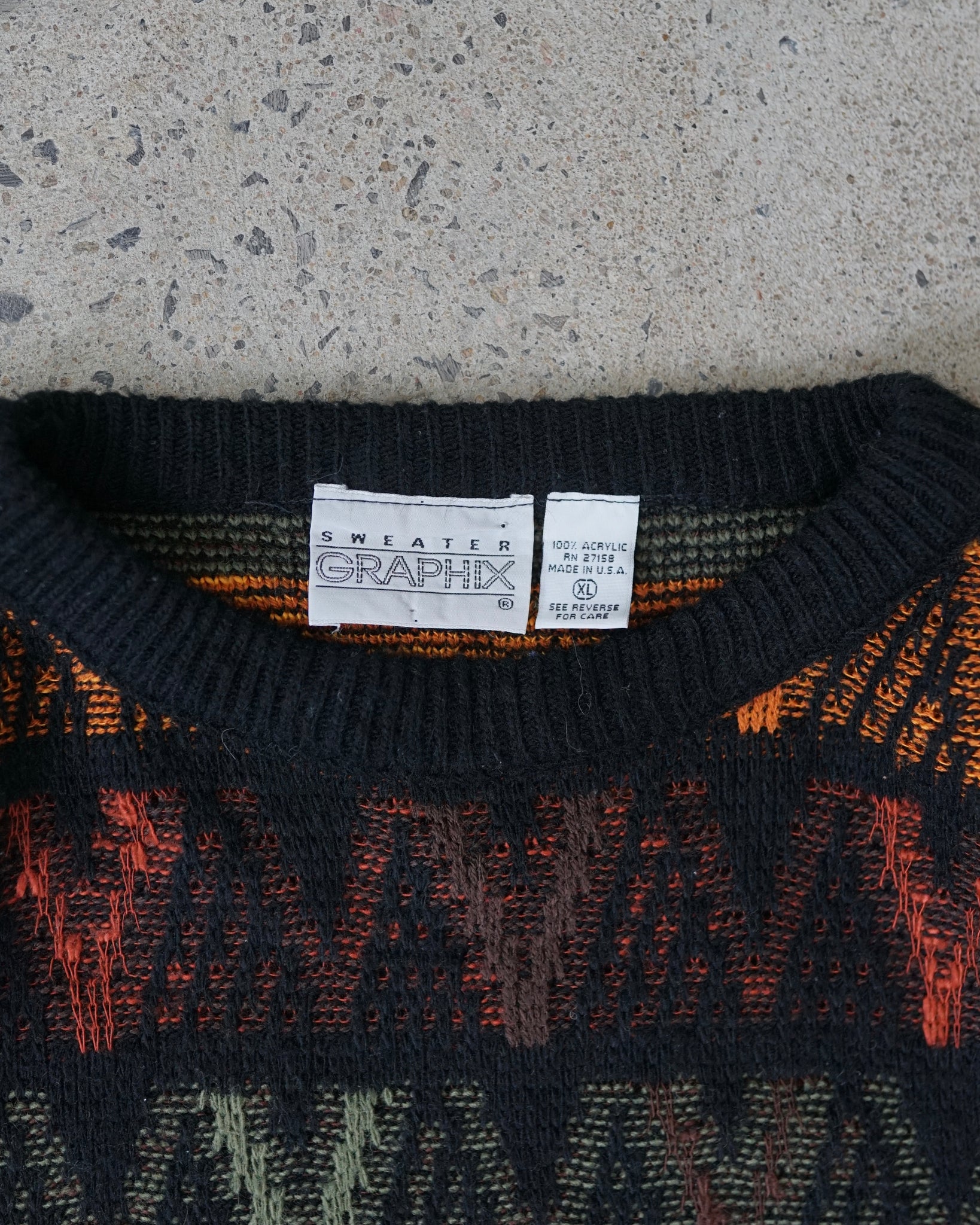 graphix knit sweater