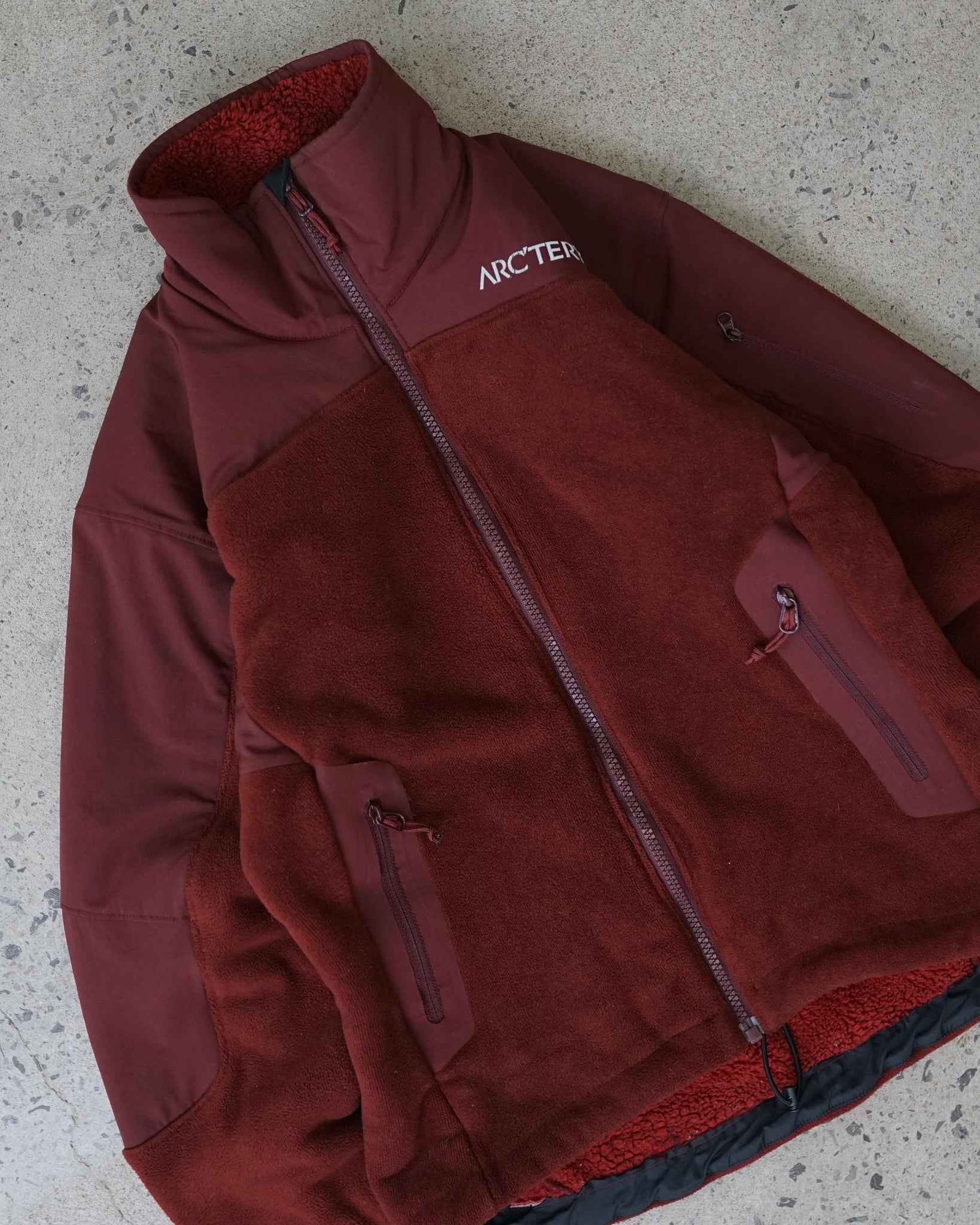 arc'teryx zip-up fleece
