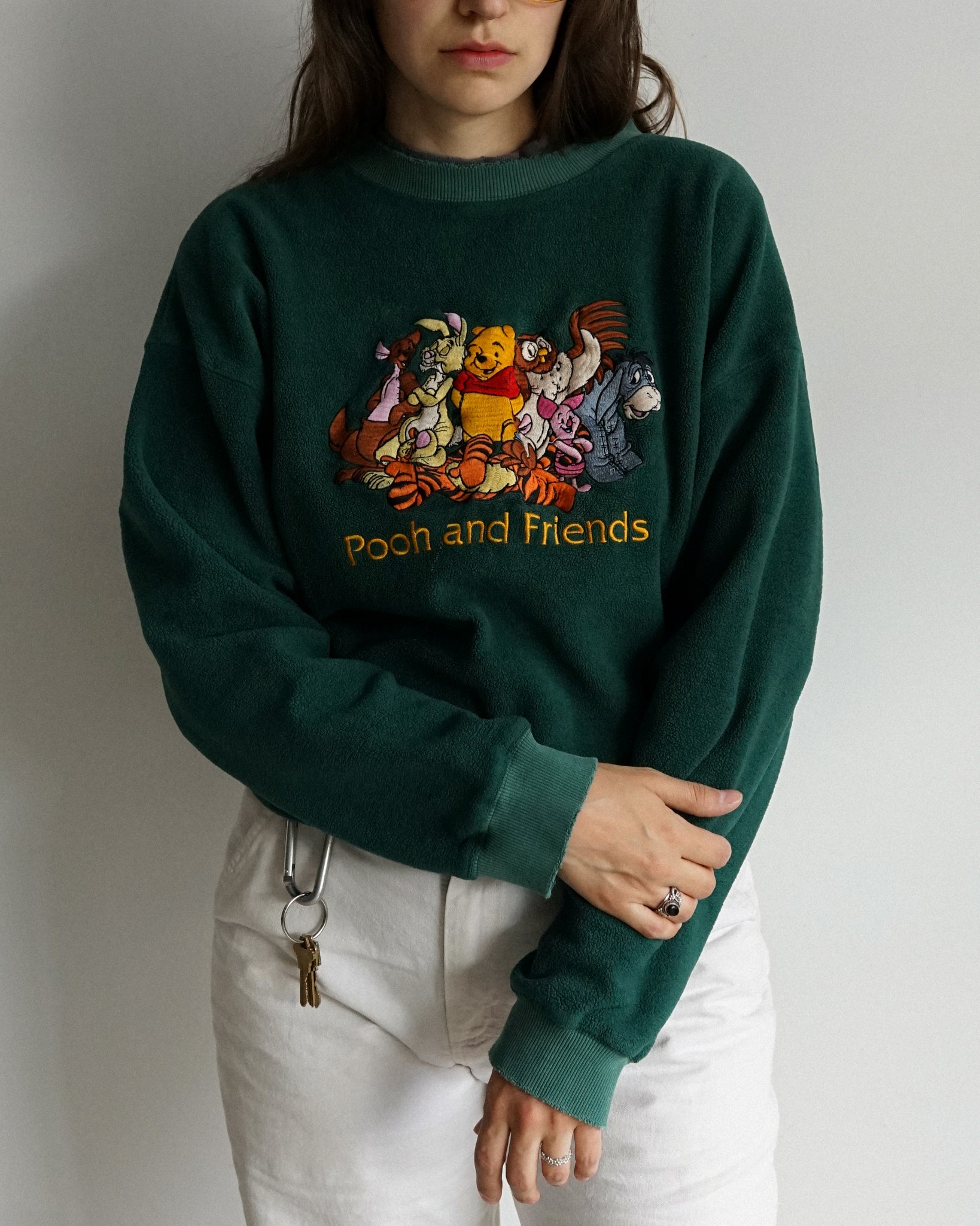 winnie the pooh and friends fleece crewneck