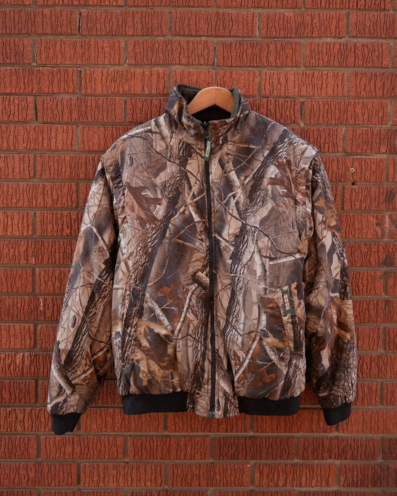 remington reversible removable sleeves realtree camo jacket