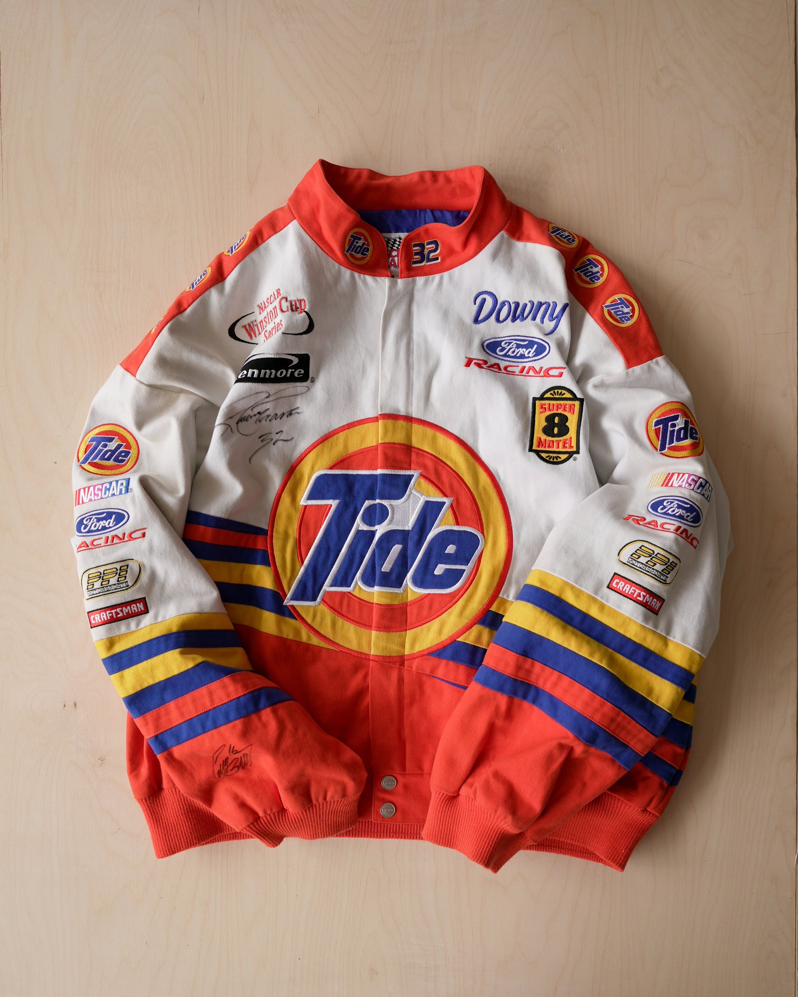 tide ford ricky craven autographed nascar jacket
