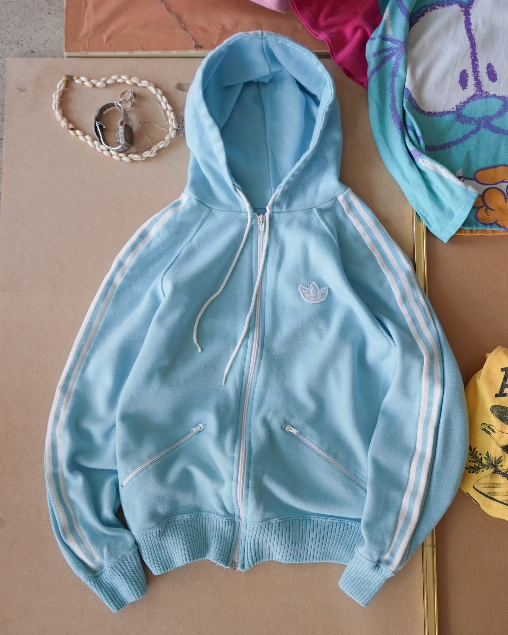 adidas track zip-up hoodie