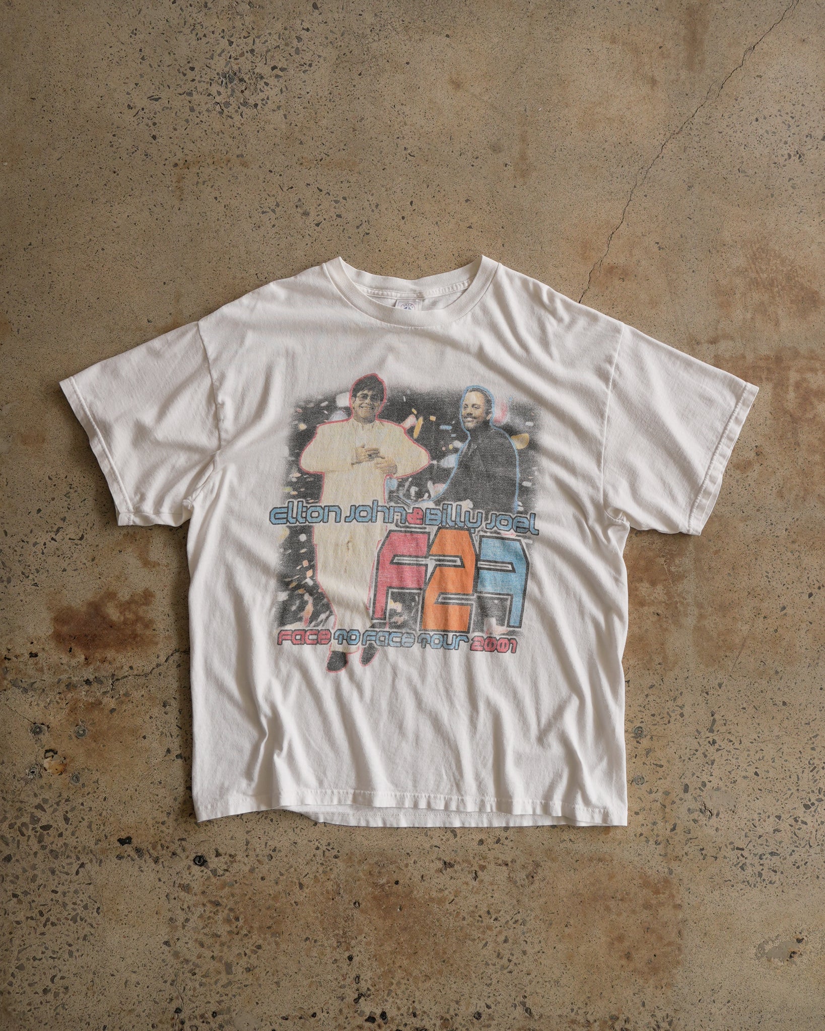 elton john and billie joel face to face tour 2001 t-shirt