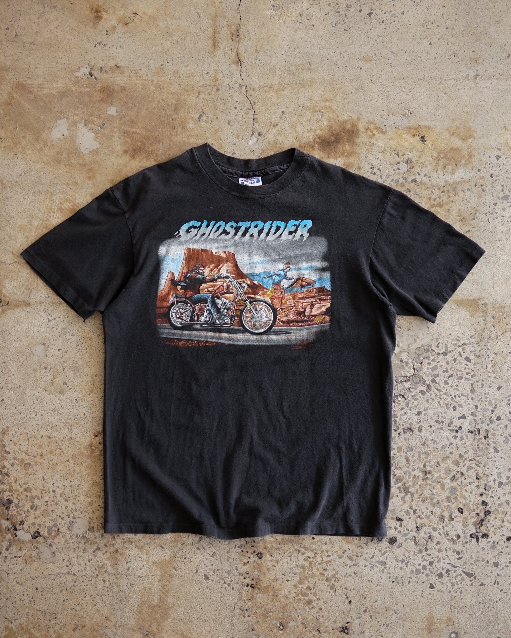 ghostrider easy riders rodeo tour 1990 t-shirt