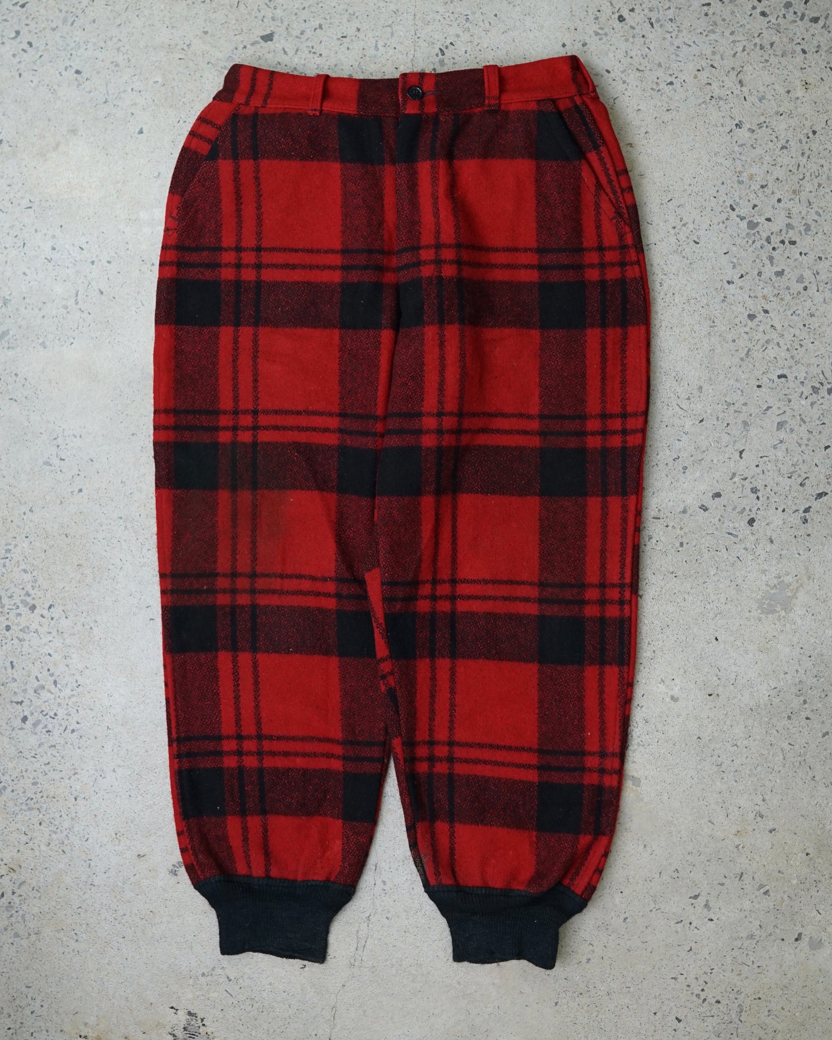 plaid wool heavy pants - 32x28