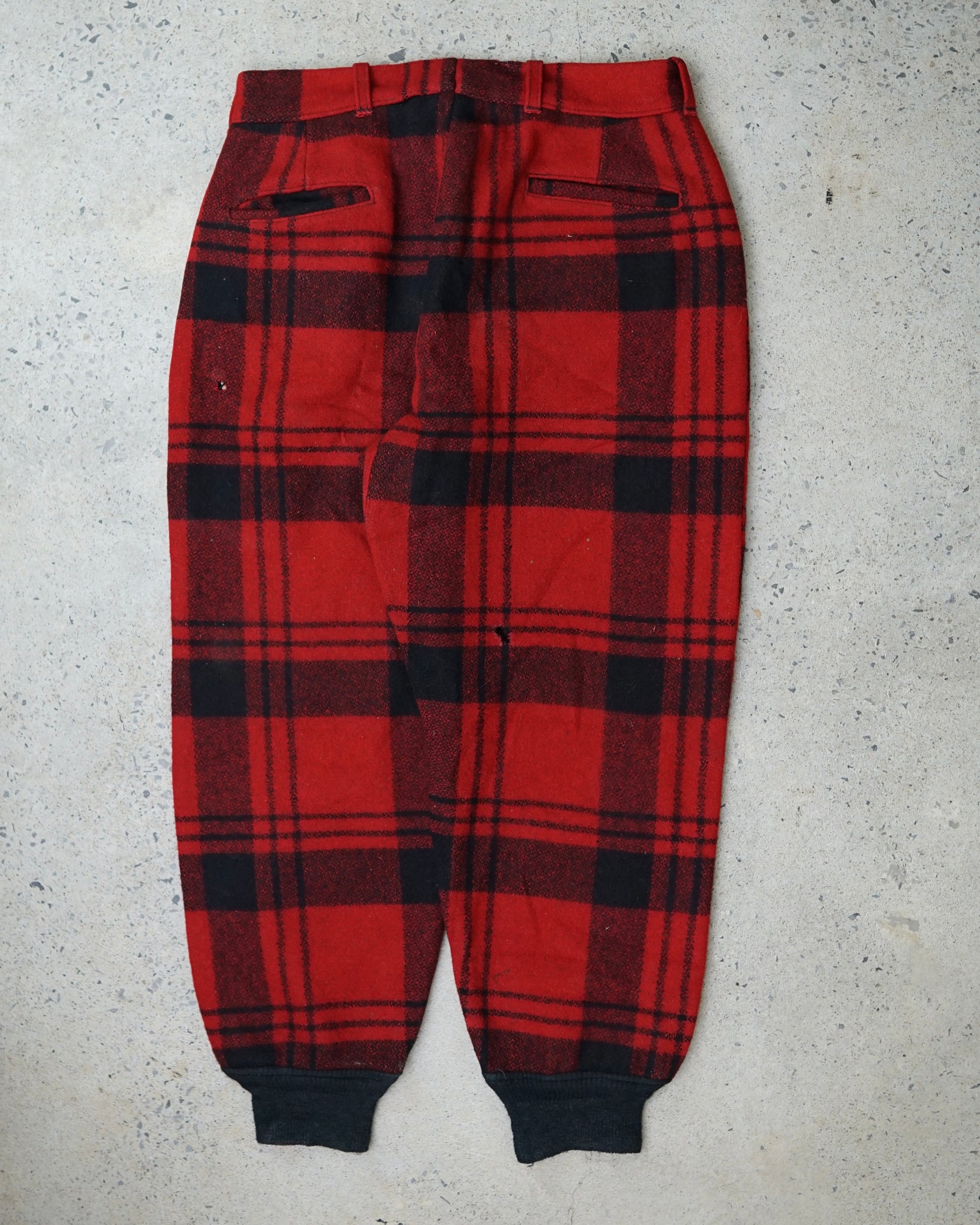 plaid wool heavy pants - 32x28