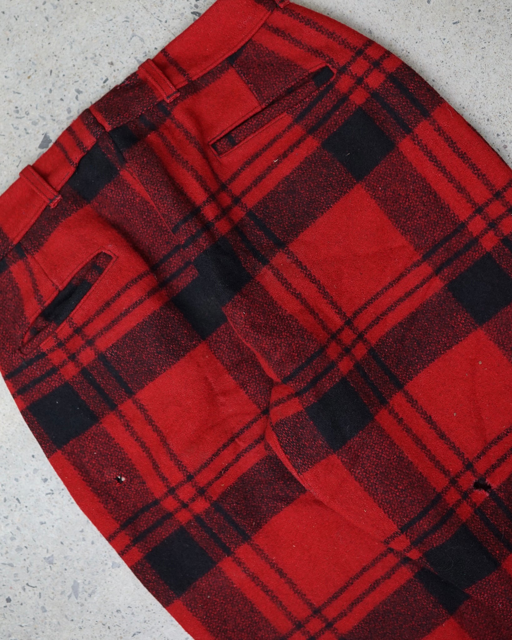 plaid wool heavy pants - 32x28