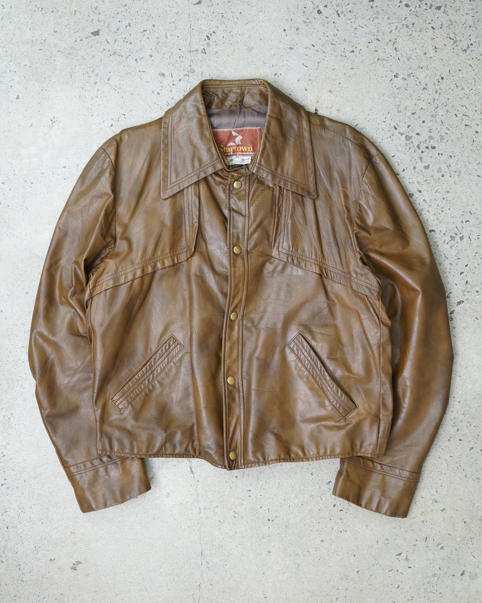 startown leather jacket - medium