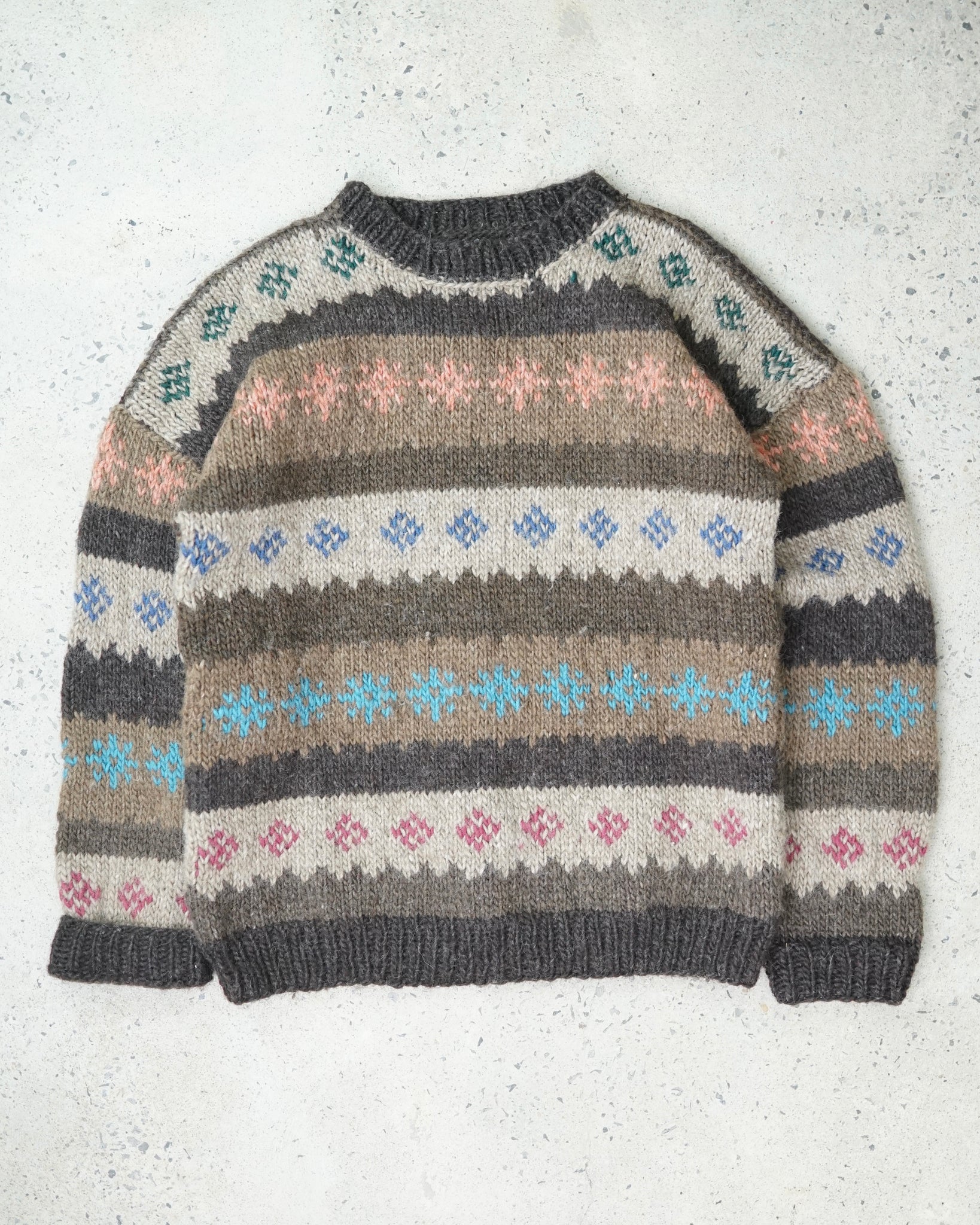 heavy knit sweater - large