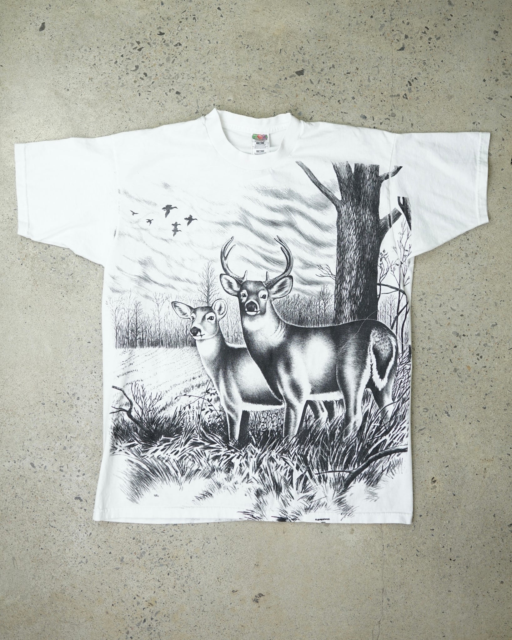 deer all over print t-shirt - XL