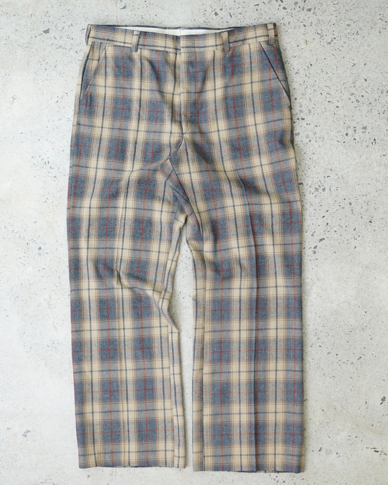 vintage plaid trousers - 35x29.5