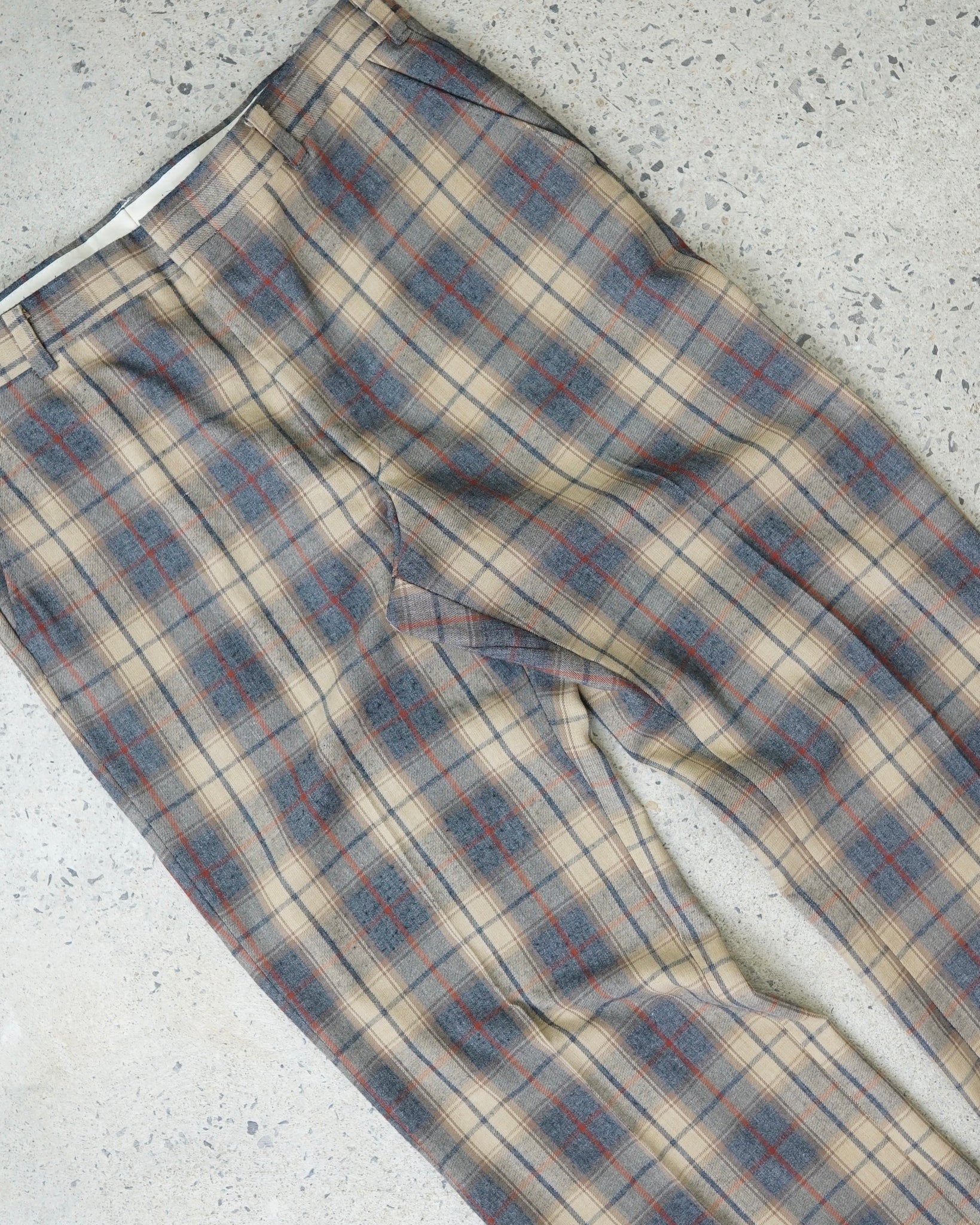 vintage plaid trousers - 35x29.5