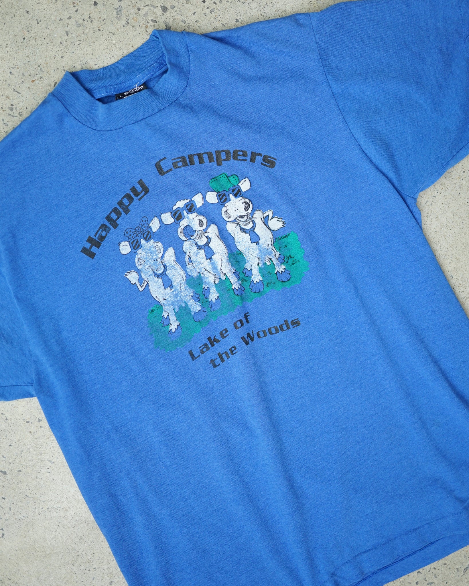 happy campers cow t-shirt - medium