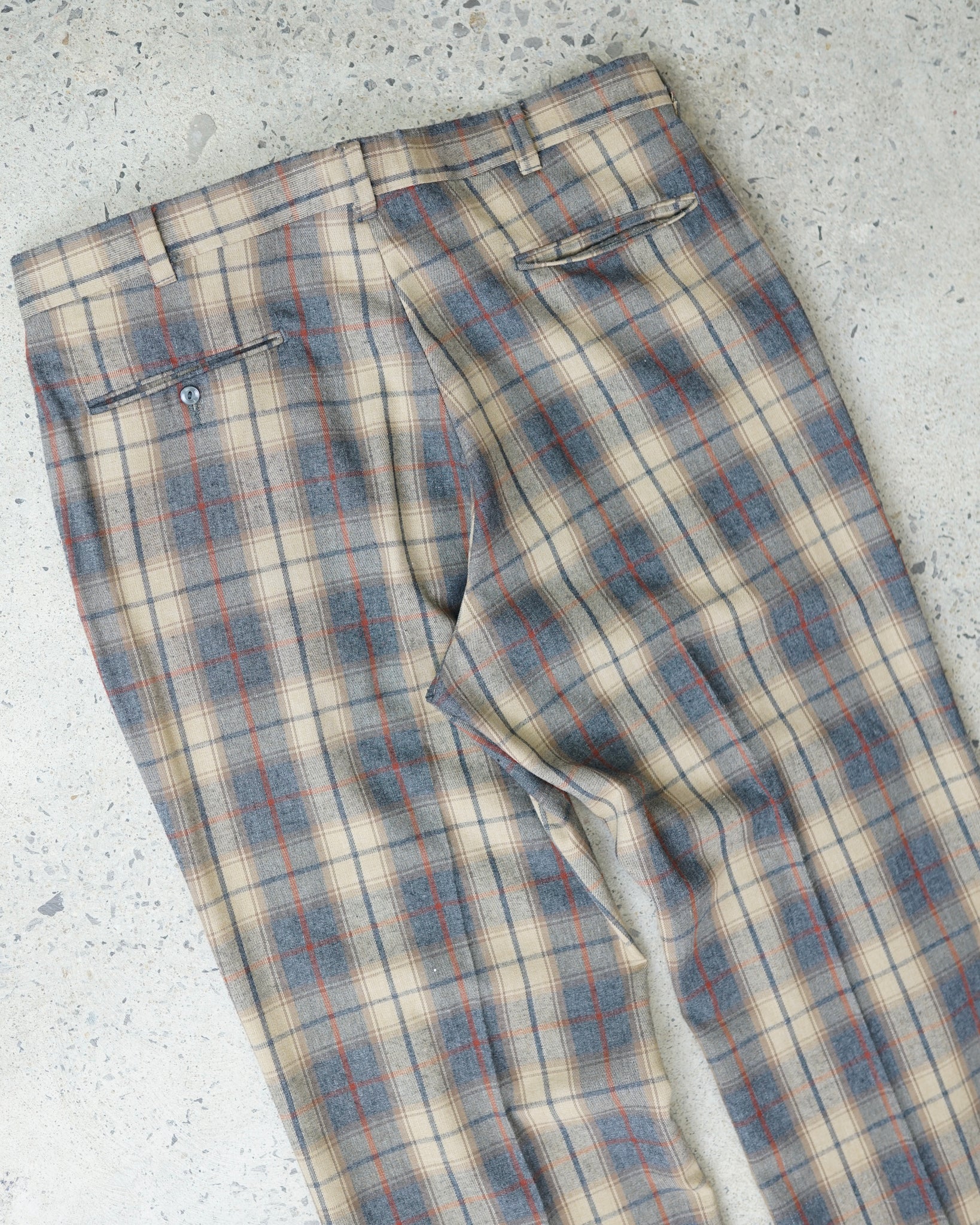 vintage plaid trousers - 35x29.5