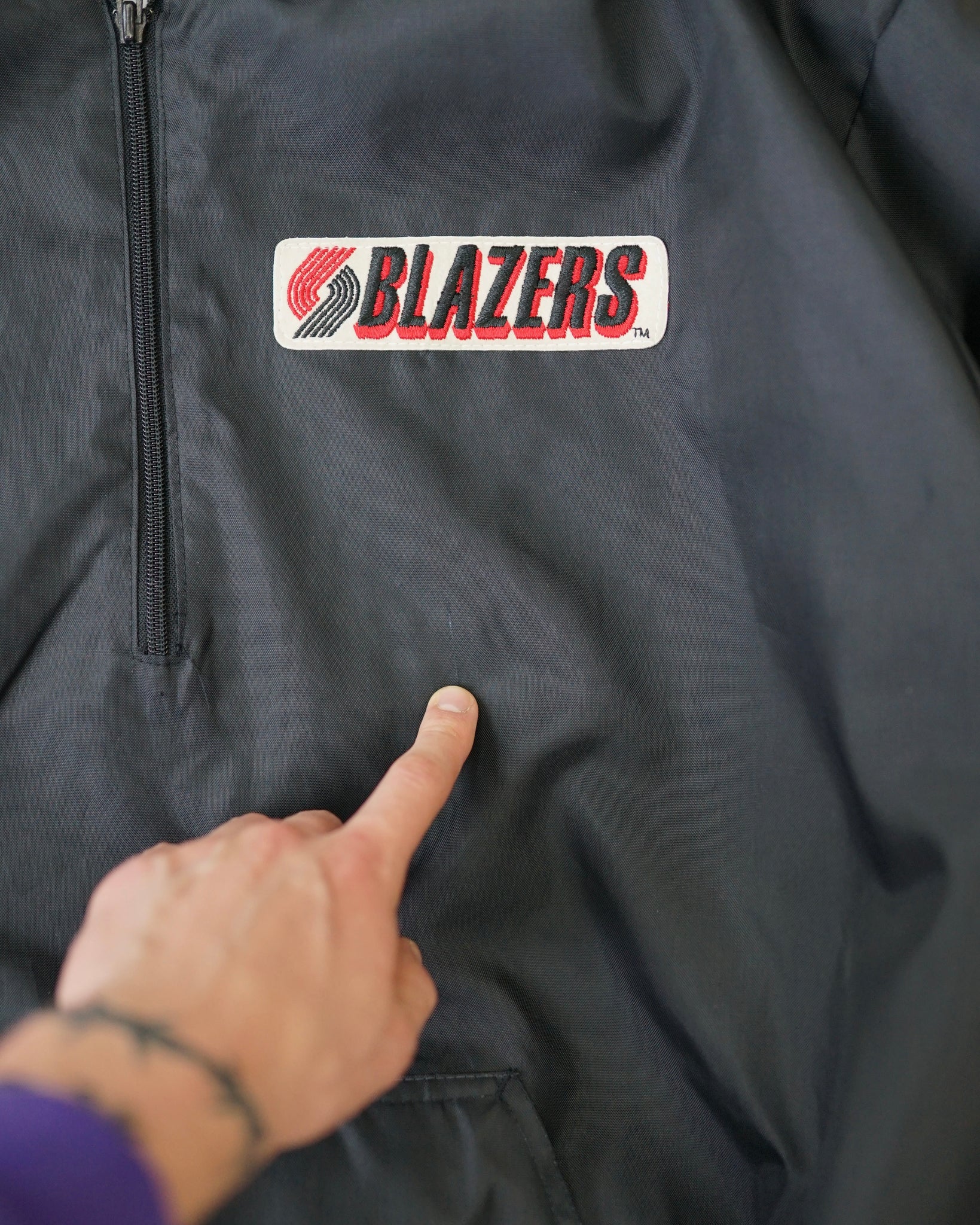 blazers nba jacket - boxy large