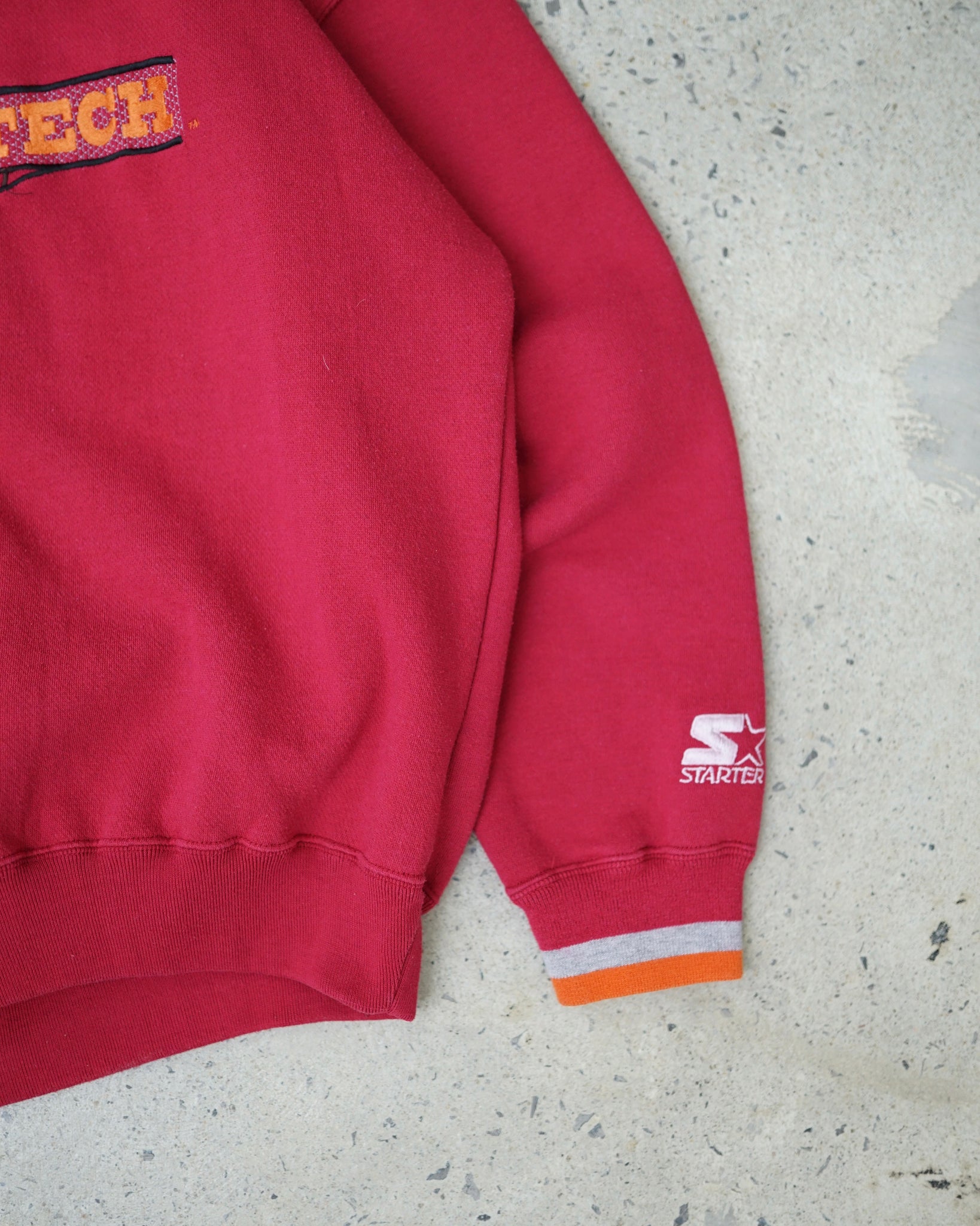 virginia tech starter crewneck - large